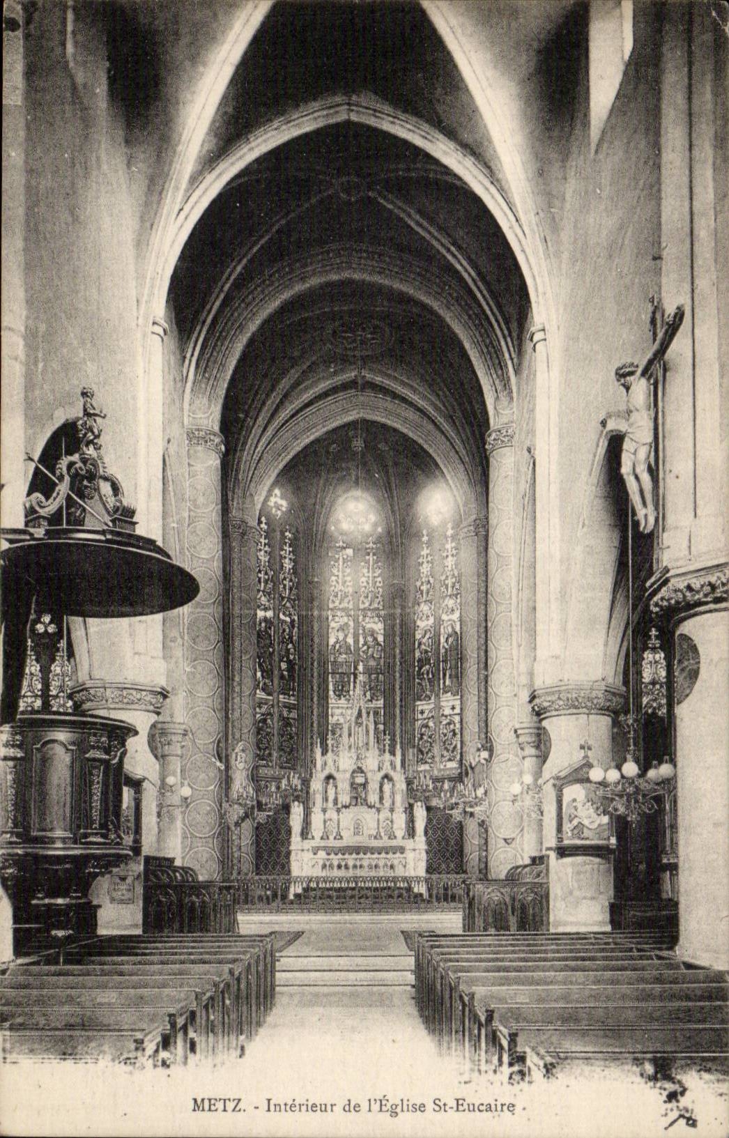 CPA Innenmetz von der Kirche Str Eucaire