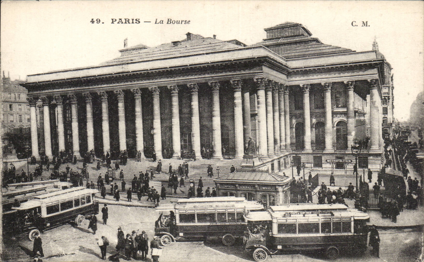 Paris CPA Hotel Terminus and the street St Lazare
