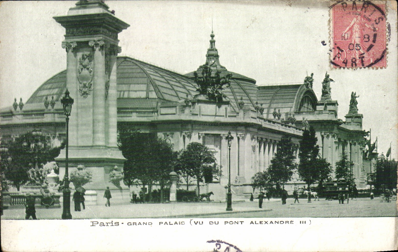 CPA Paris Grand Palais (seen bridge Alexandre III)