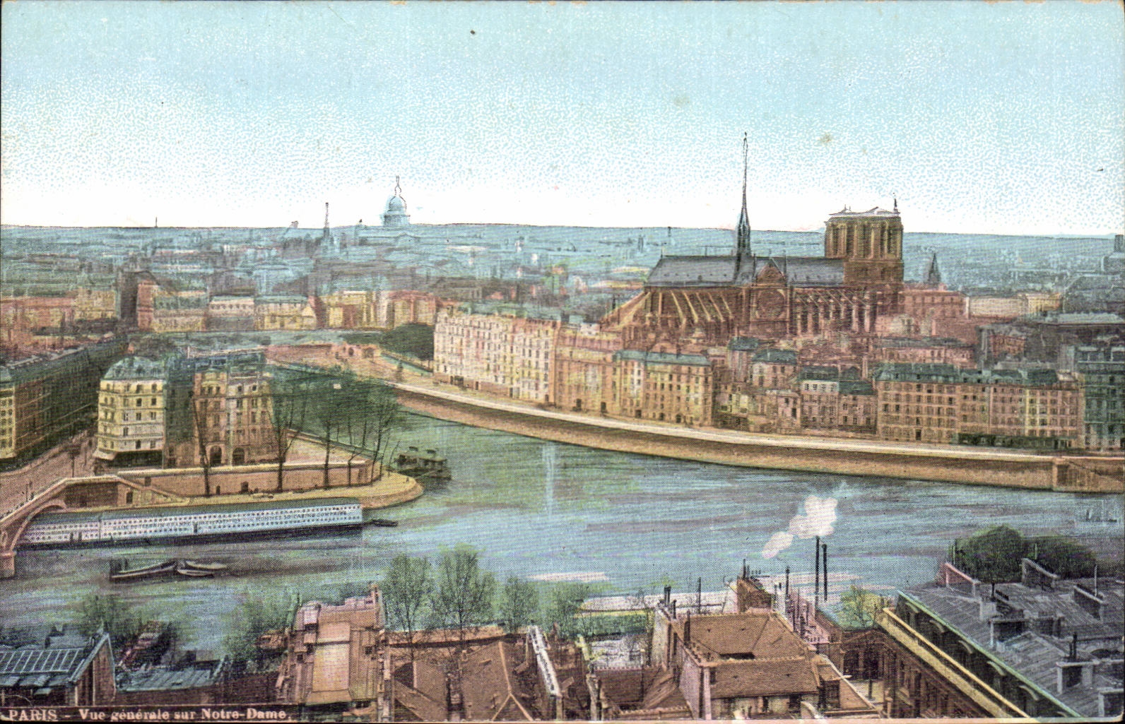 CPA Paris Vue generale sur Notre DAme
