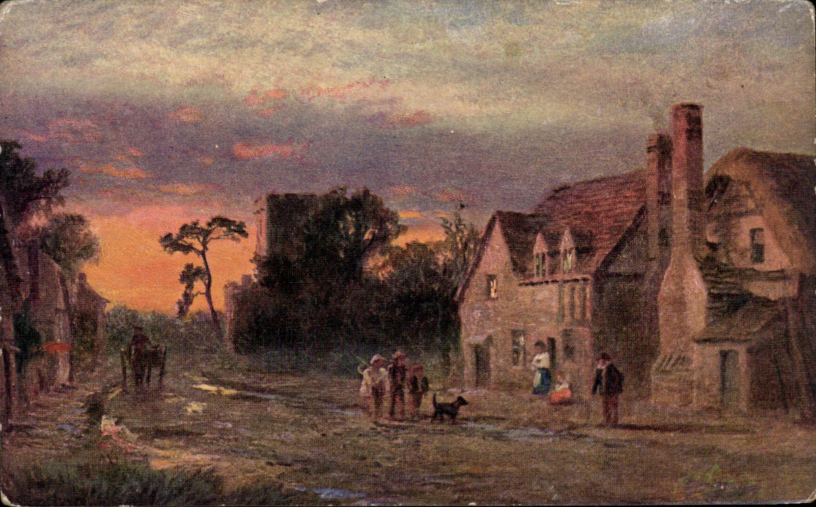 CPA Fantaisie Village a la campagne