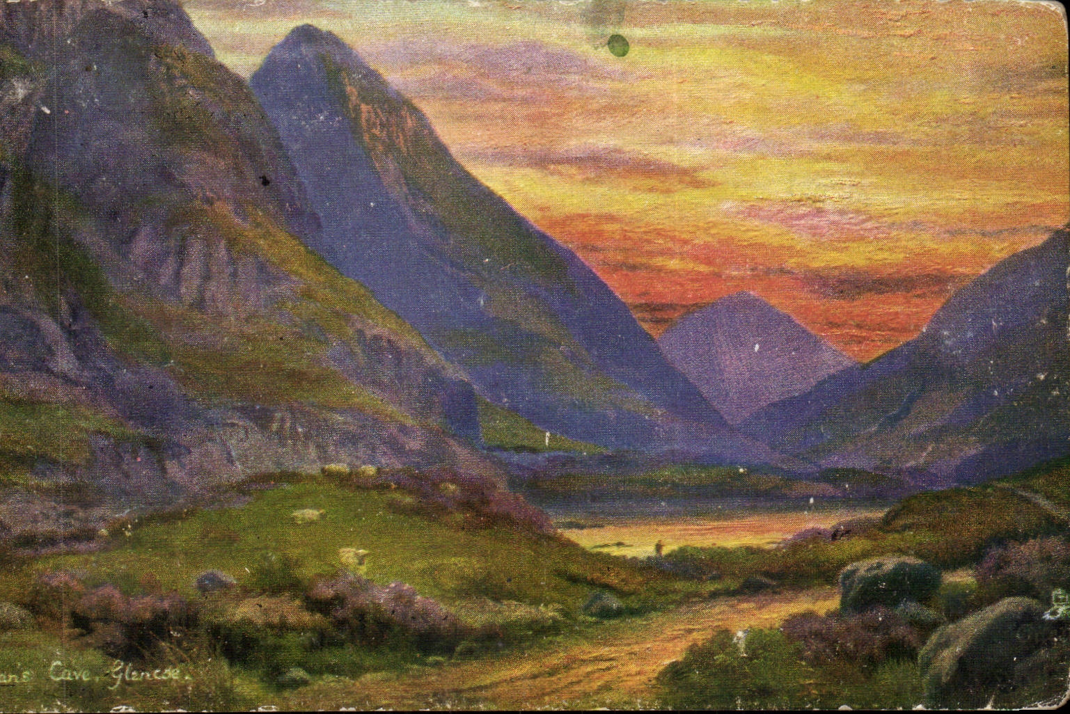 CPA Fantaisie Paysage Glencoe