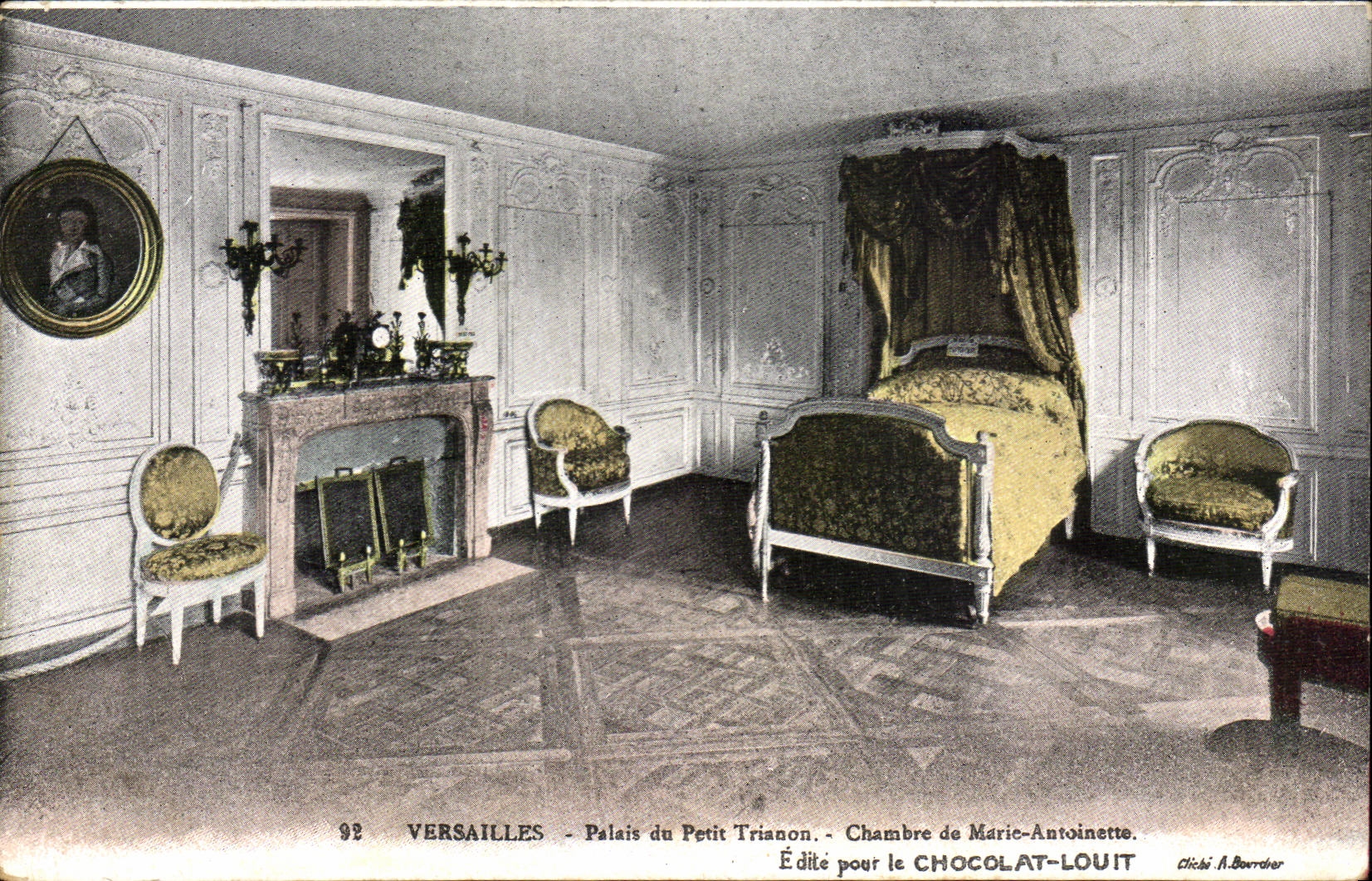 Versailles CPA Palate of Small Trianon Room of Marie Antoinette