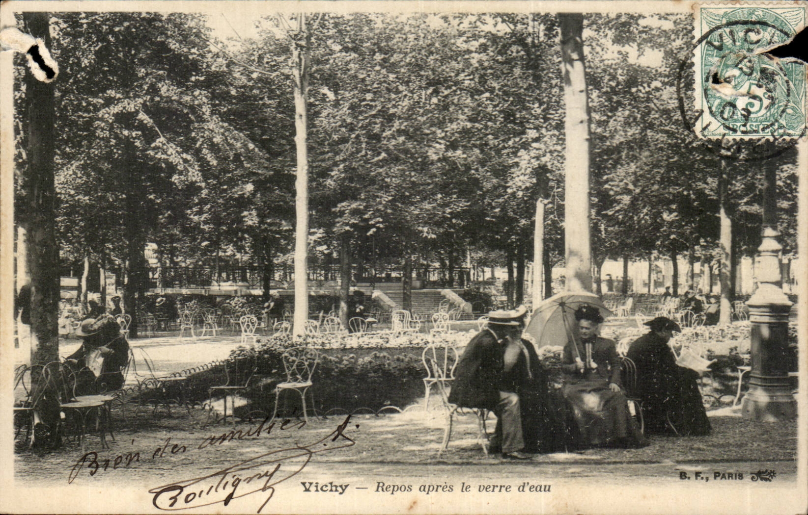 CPA Vichy Repos apres le verre d'eau