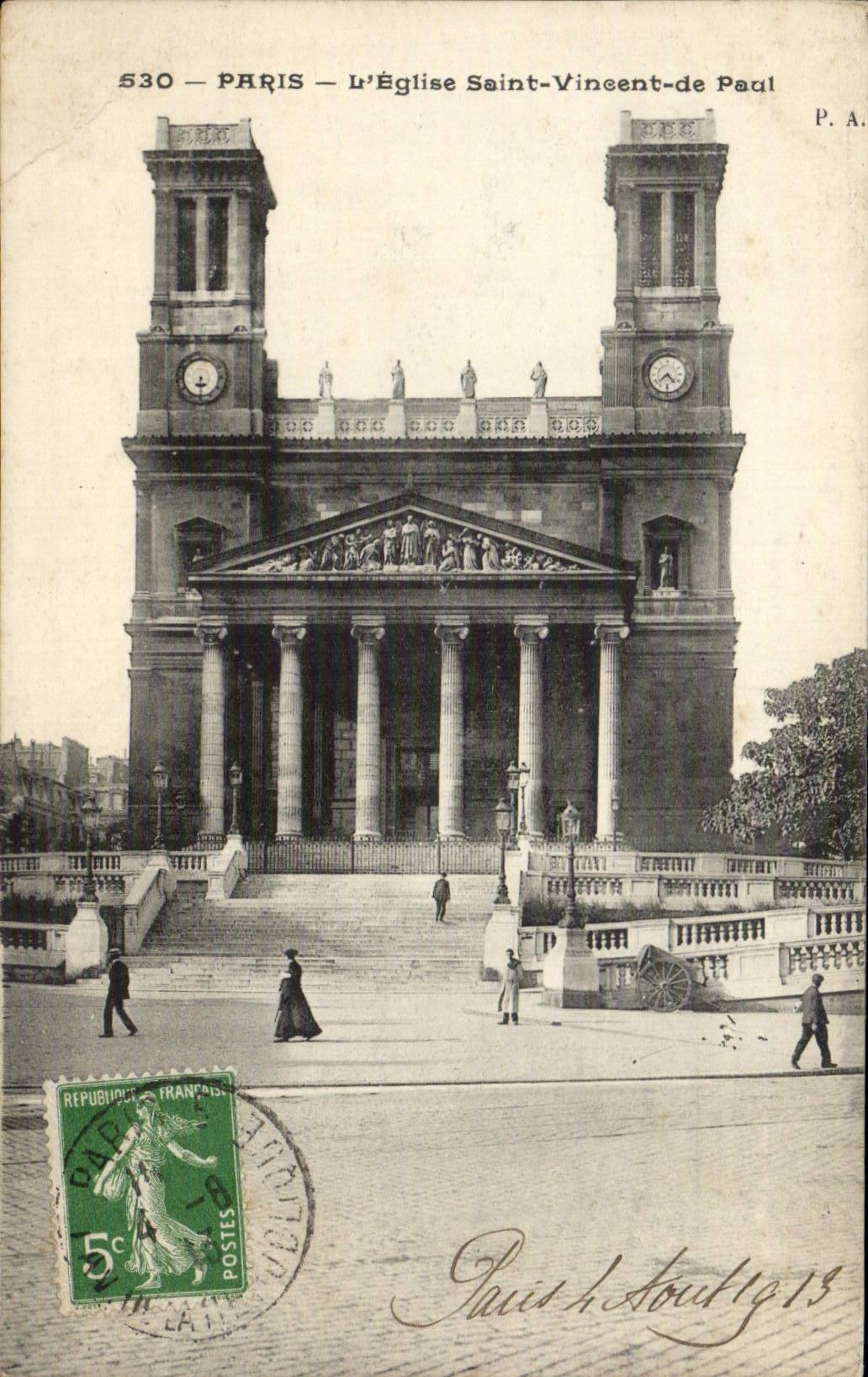 Paris CPA Church Saint Vincent of Paul