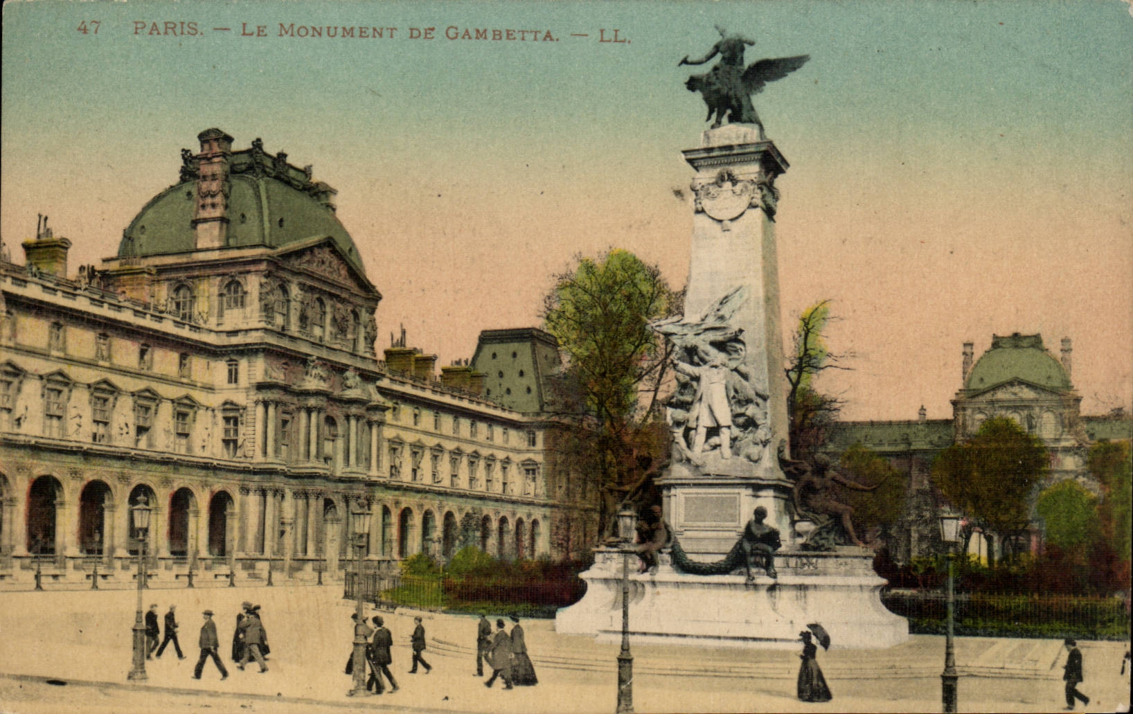 Paris CPA Monument de Gambetta