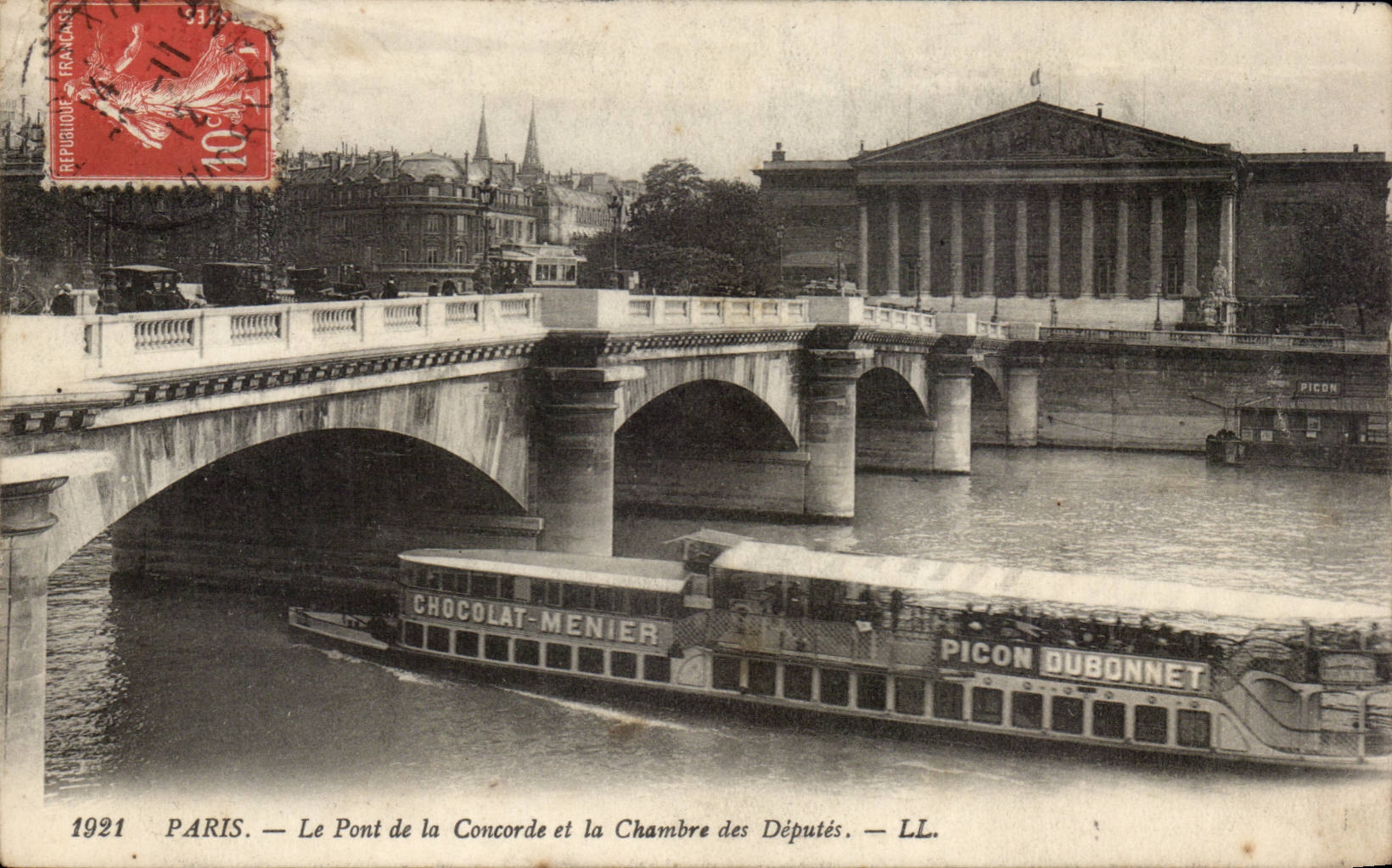 Paris CPA Bridge of the Harmony and the House of Commons
