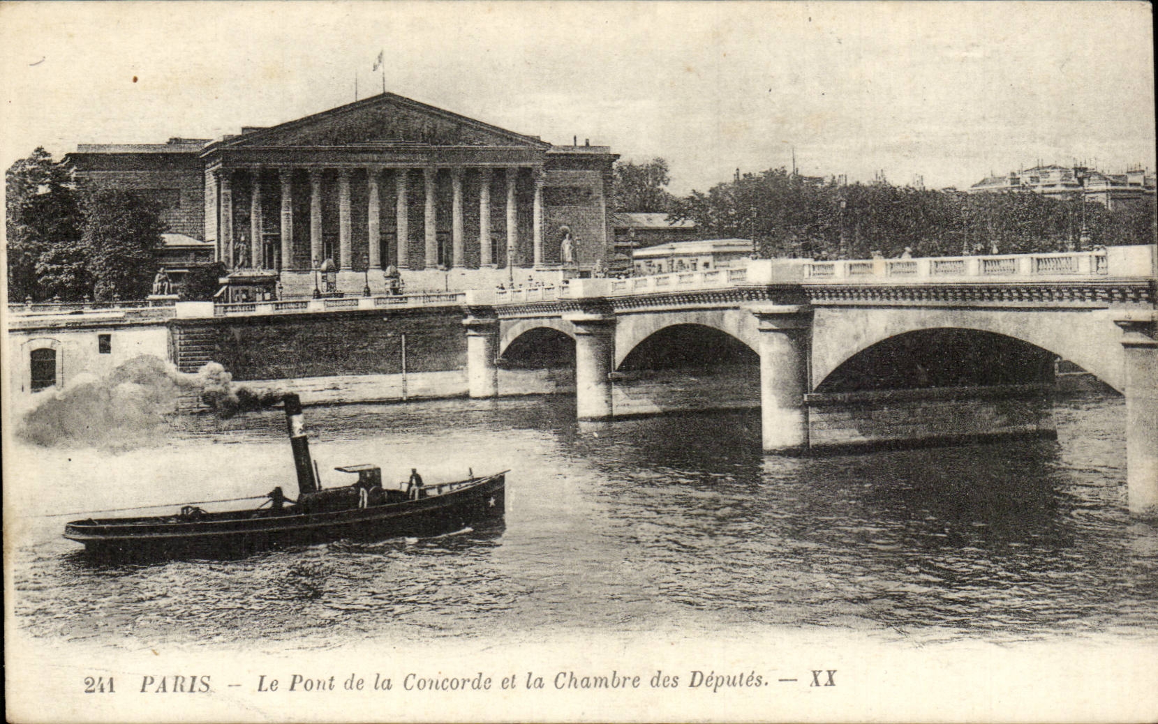 Paris CPA Bridge of the Harmony and the House of Commons