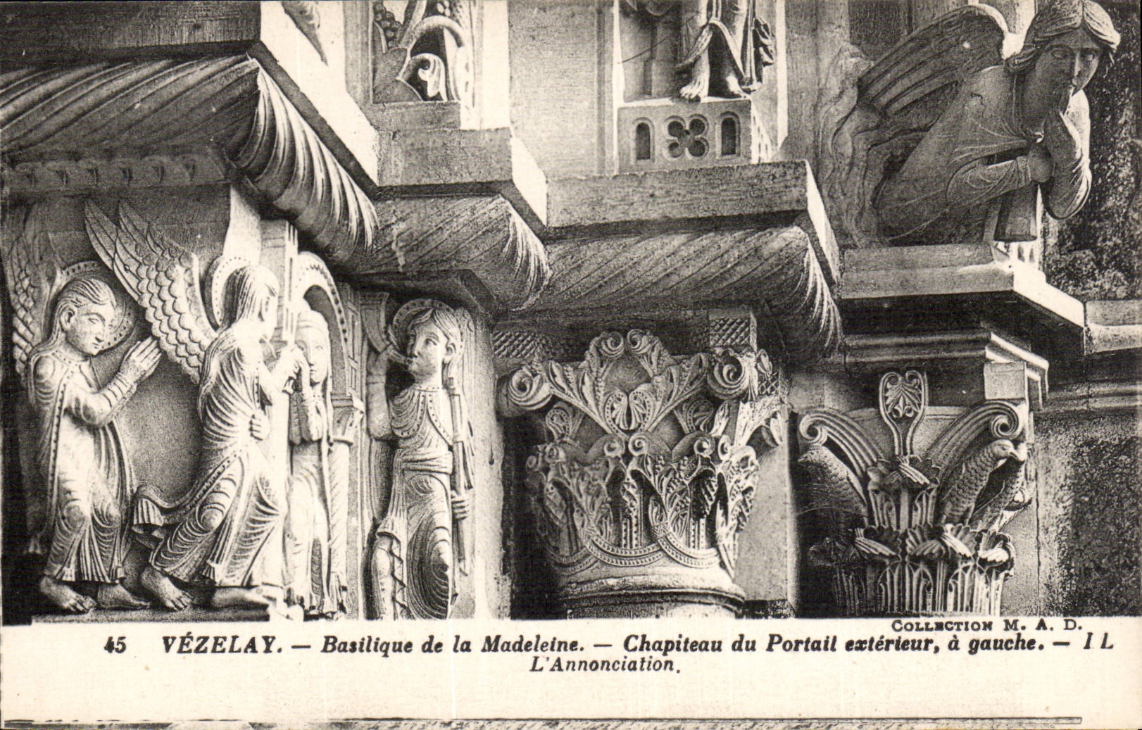 CPA Vezelay Basilica of the Madeleine Capital of the external gate Annunciation