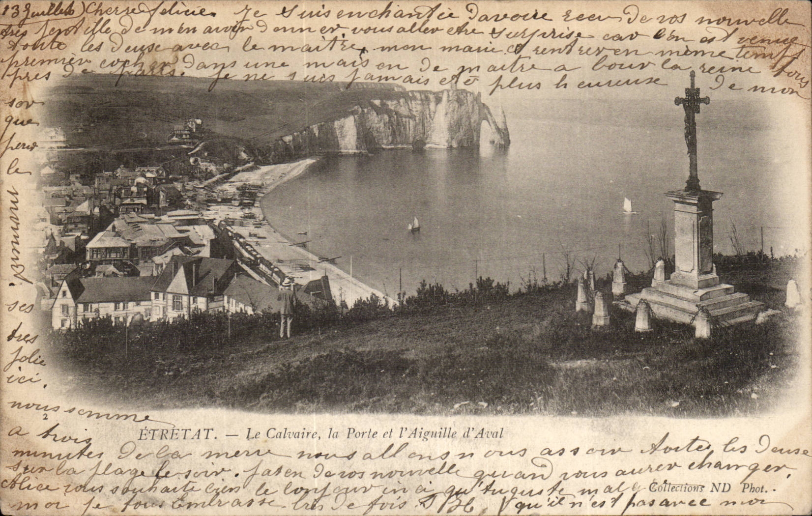 CPA Etretat the martyrdom the door and the needle of Downstream