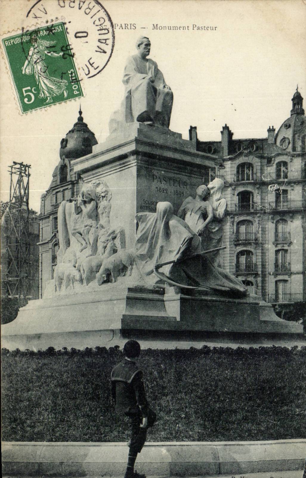 CPA Paris Monument Pasteur