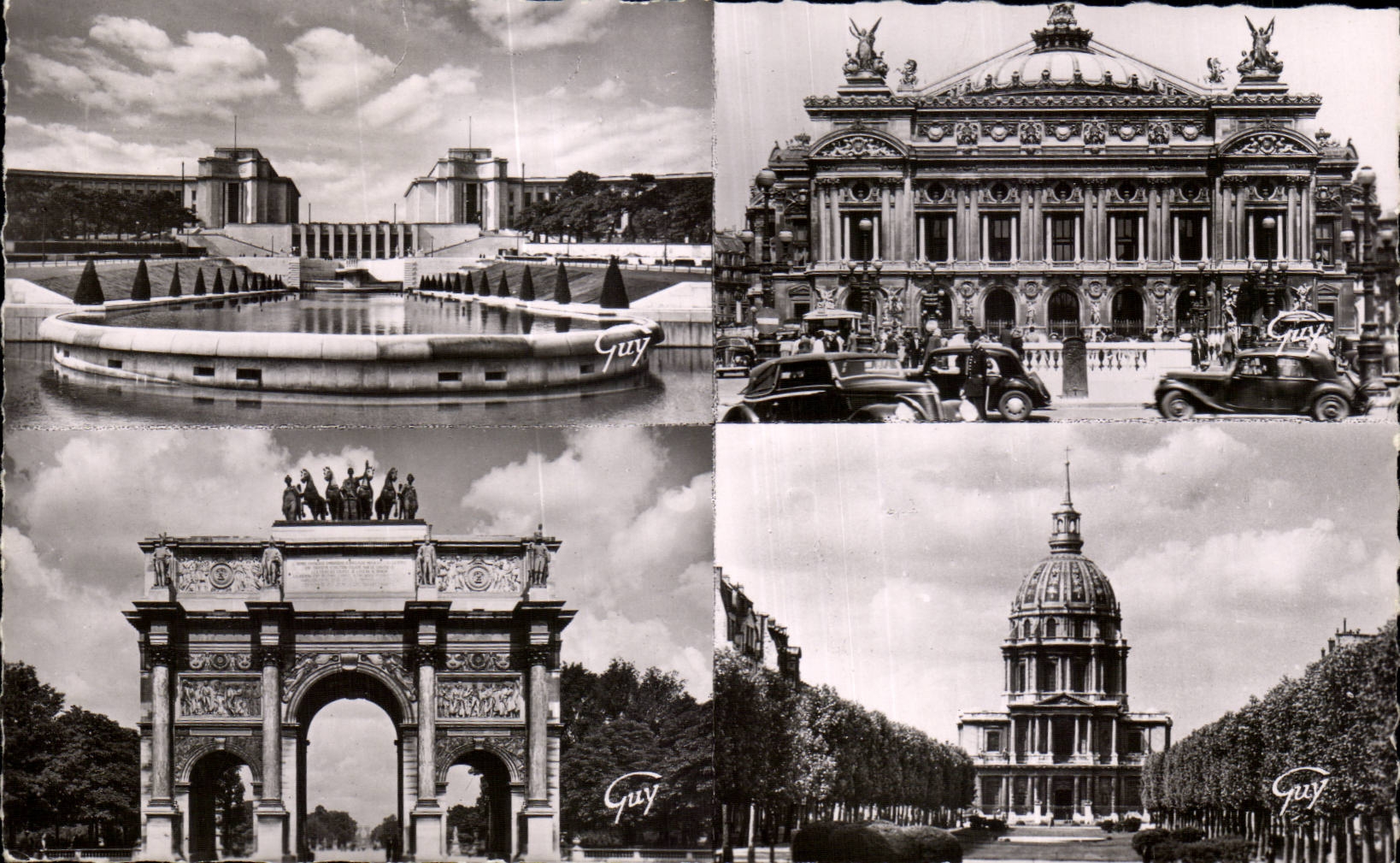 CPSM Paris the palate of Chaillot Opera Carousel Arc de Triomphe