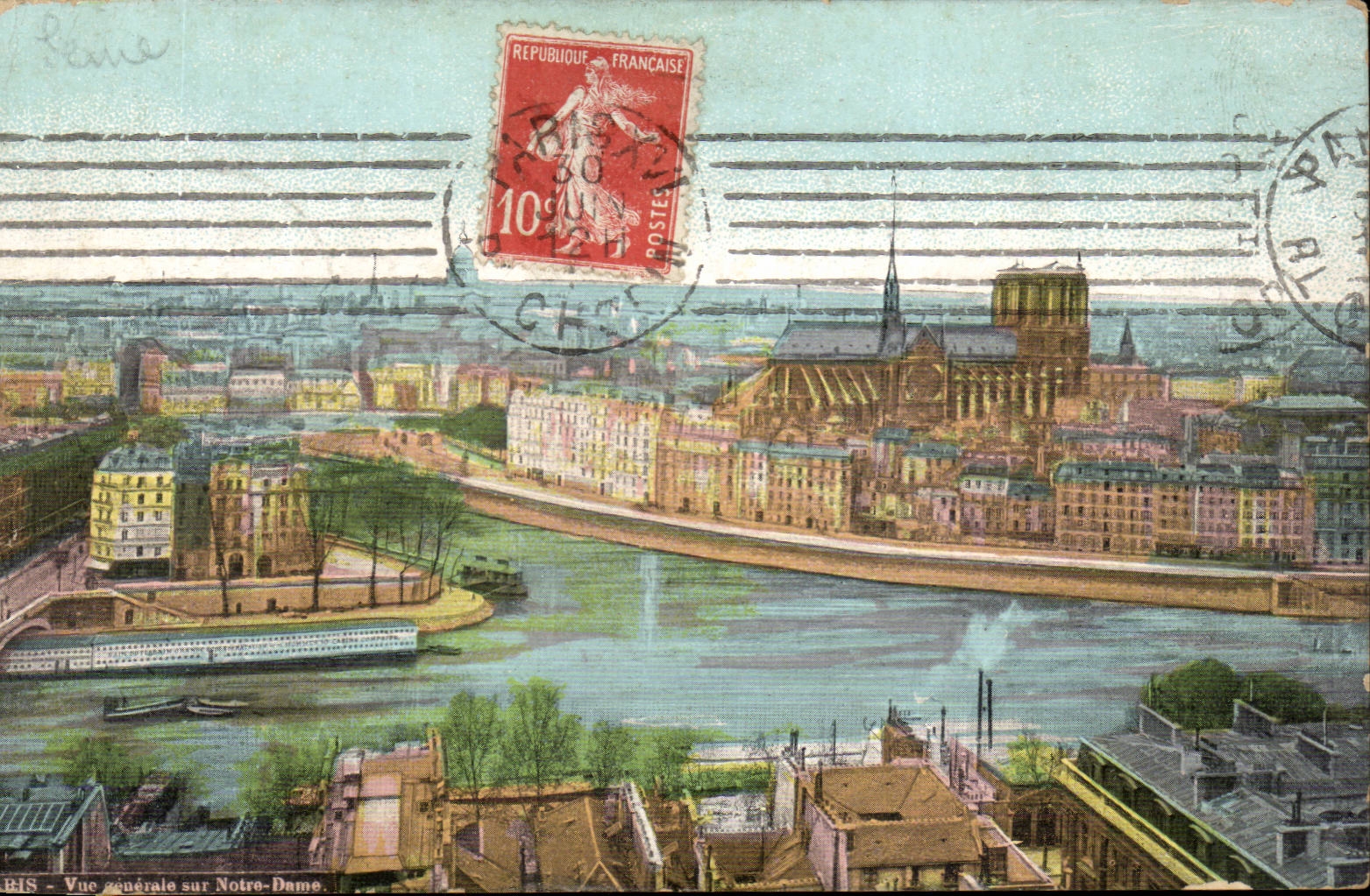 Paris CPA Vue generale sur Notre Dame
