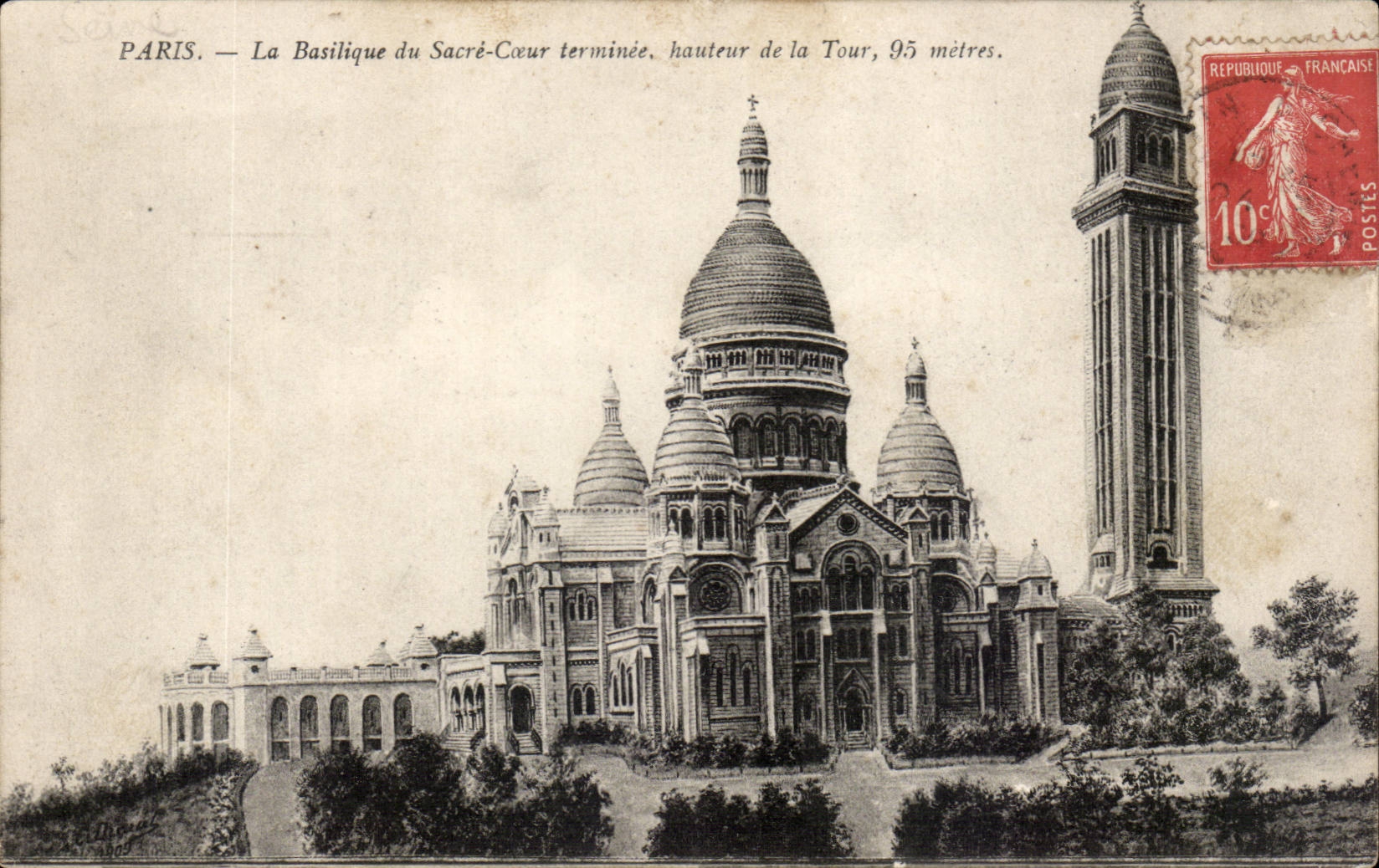 Paris CPA Basilique du Sacre Coeur