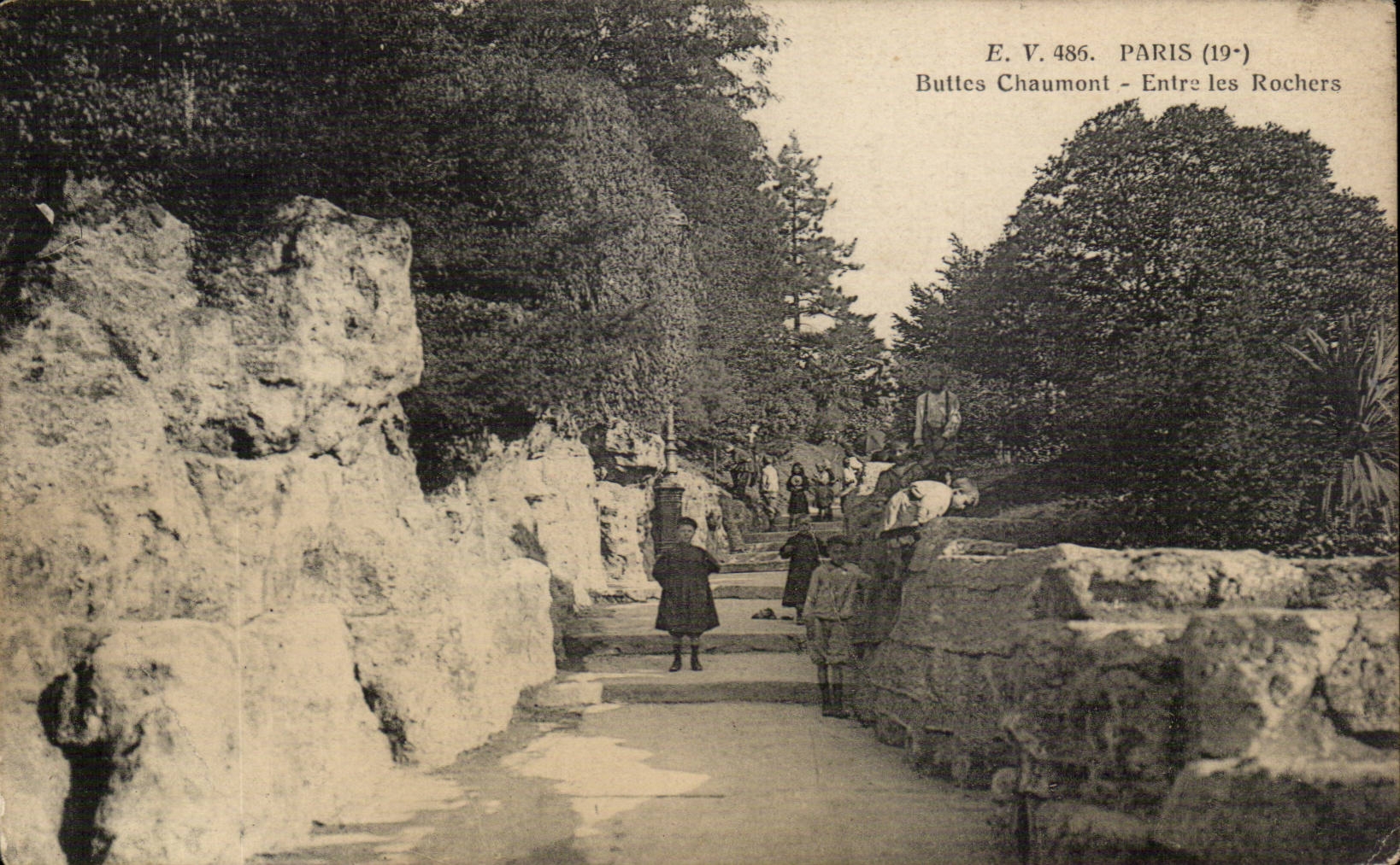 ParisCPA Buttes Chaumont kommt die Felsen (Kinder)