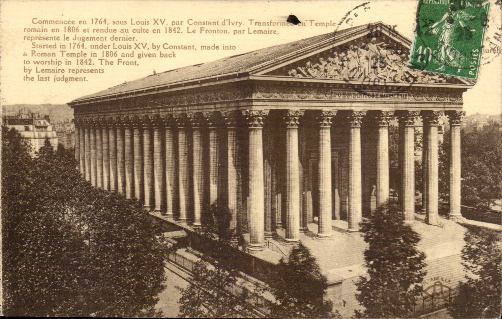 Paris CPA Church of the Madeleine