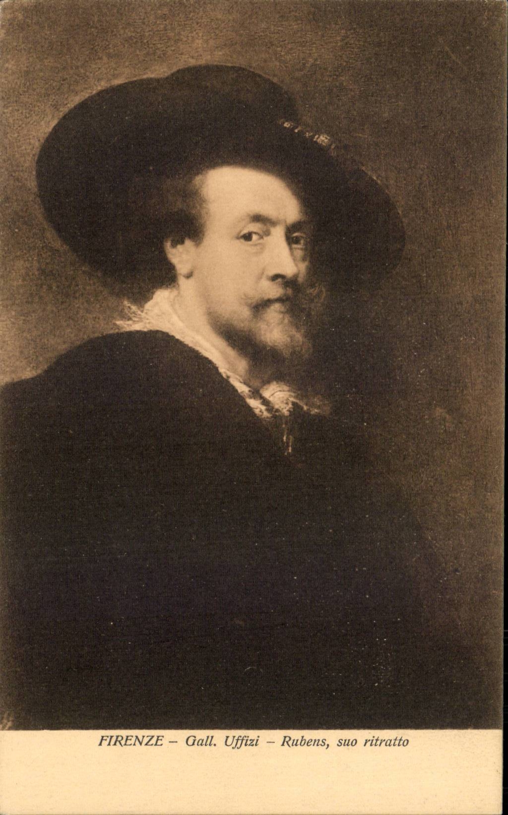 CPA Firenze Gall Uffixi Rubens suo ritratto