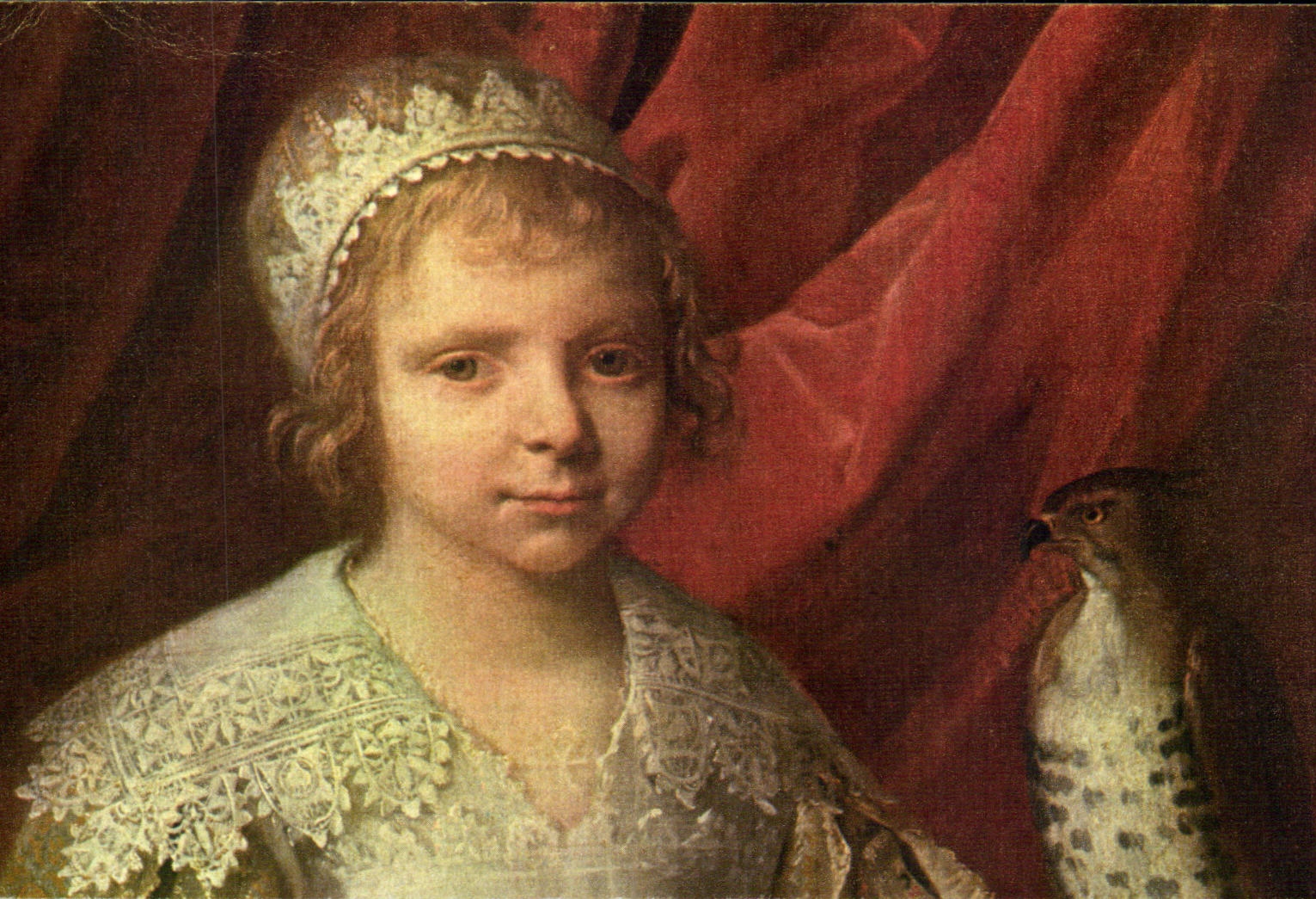 CPSM Philippe de Champagne La fillette au faucoun Musee du Louvre