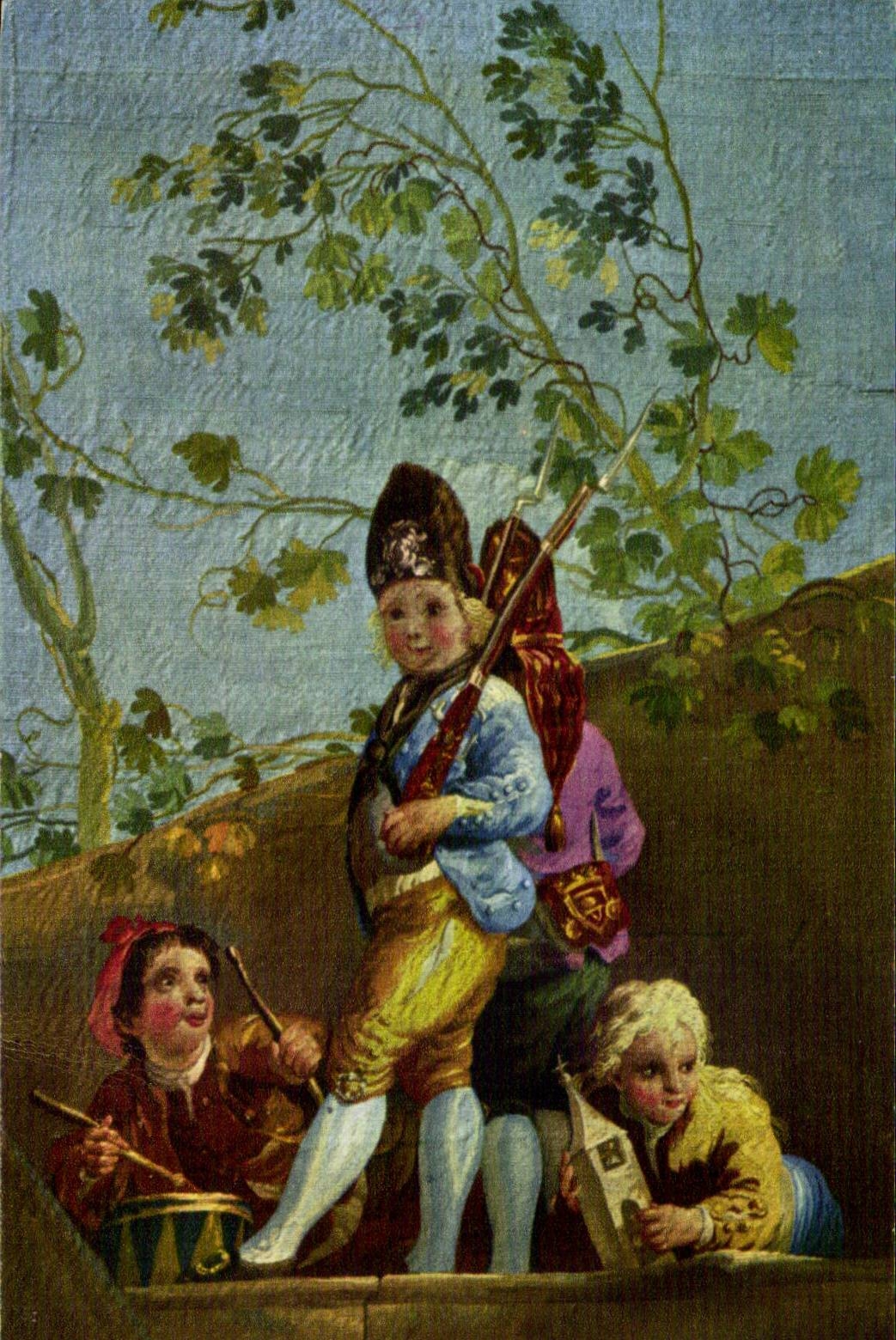CPSM Goya Enfants jouant aux soldats