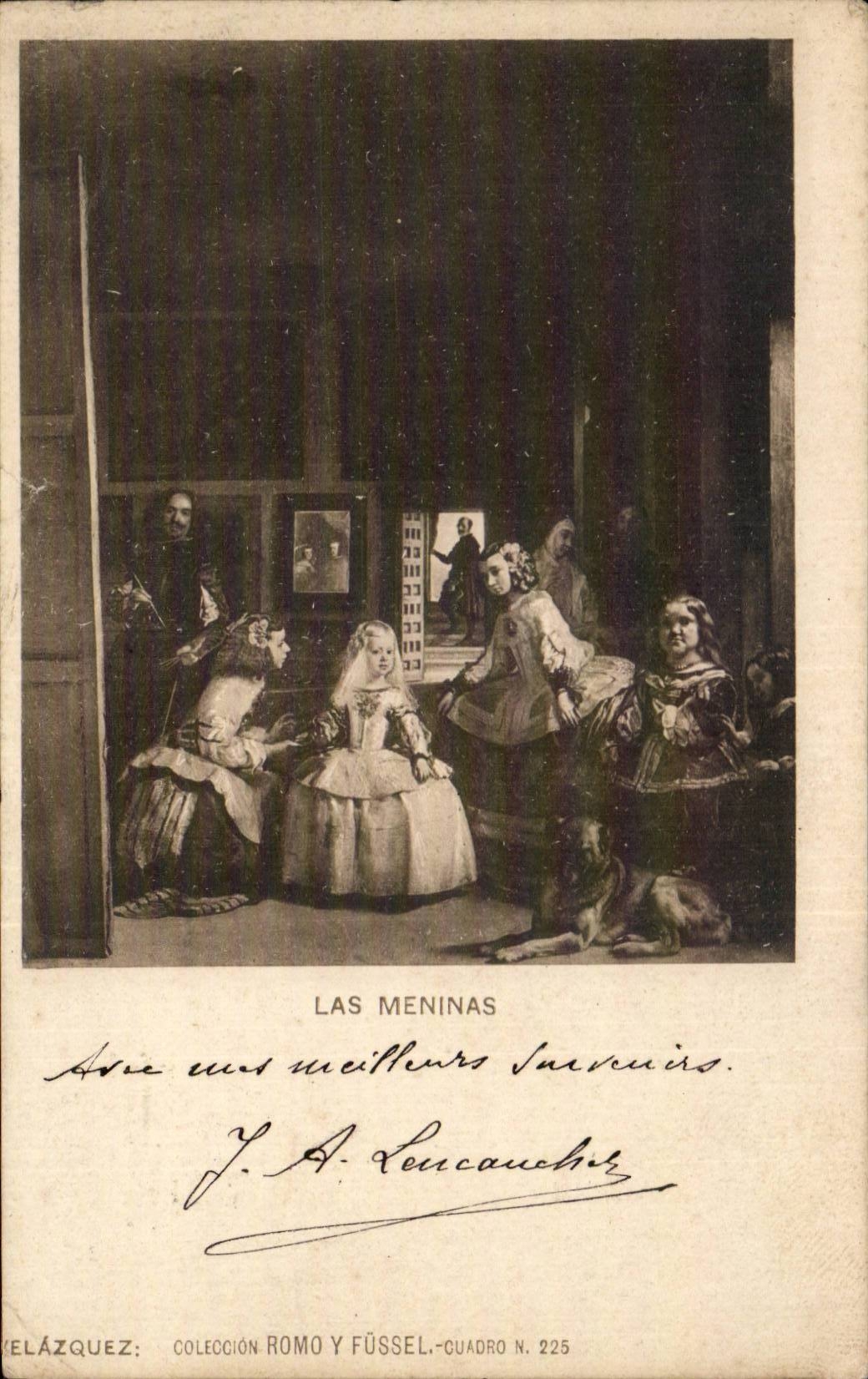 CPA Fantaisie Las meninas Nains Dwarf VElazquez