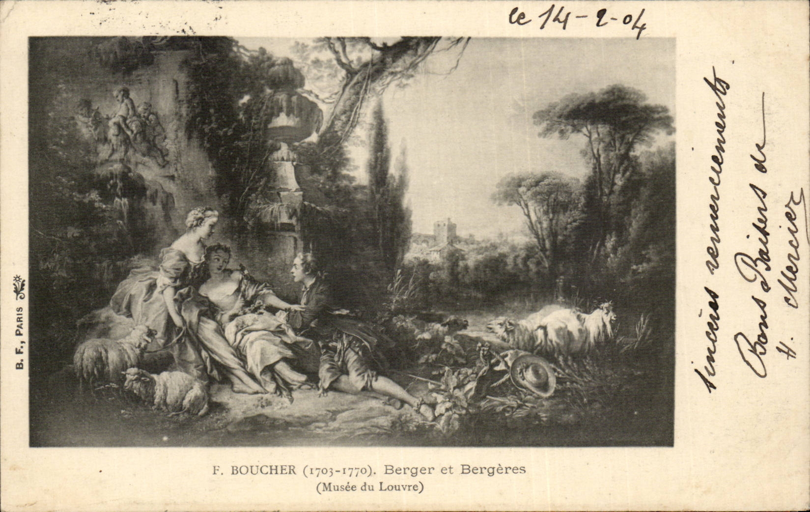 CPA Boucher Berger et bergeres Musee du Louvre Paris 