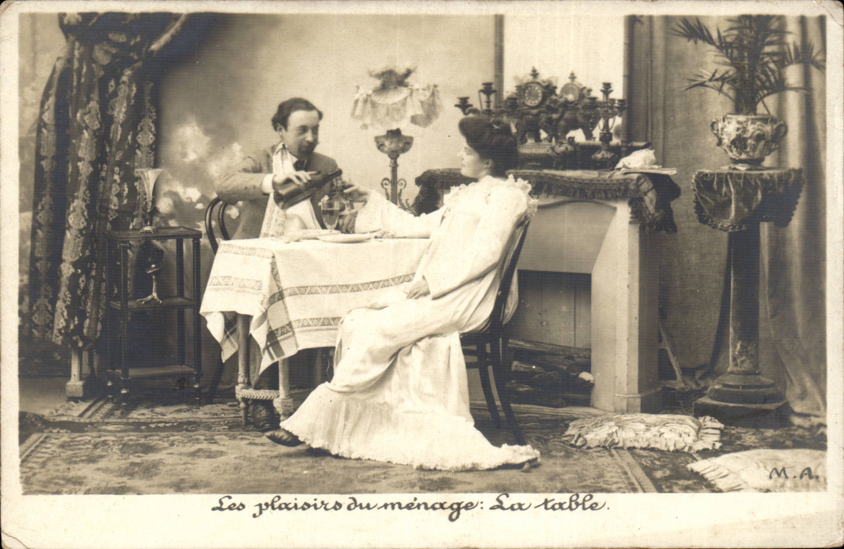 CPA Woman pleasures of the household the table