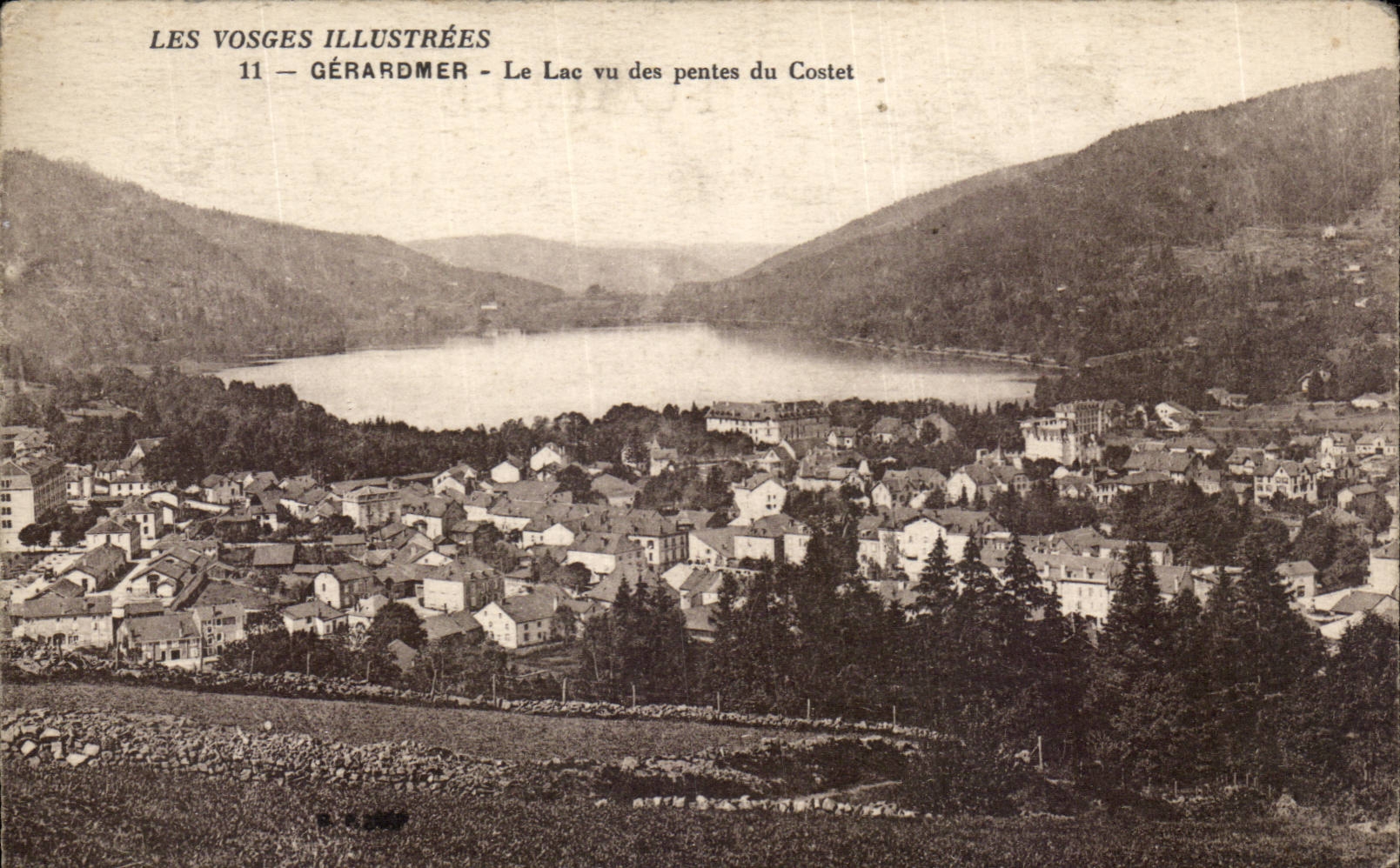 CPA Gerardmer the lake seen of the slopes of Costet
