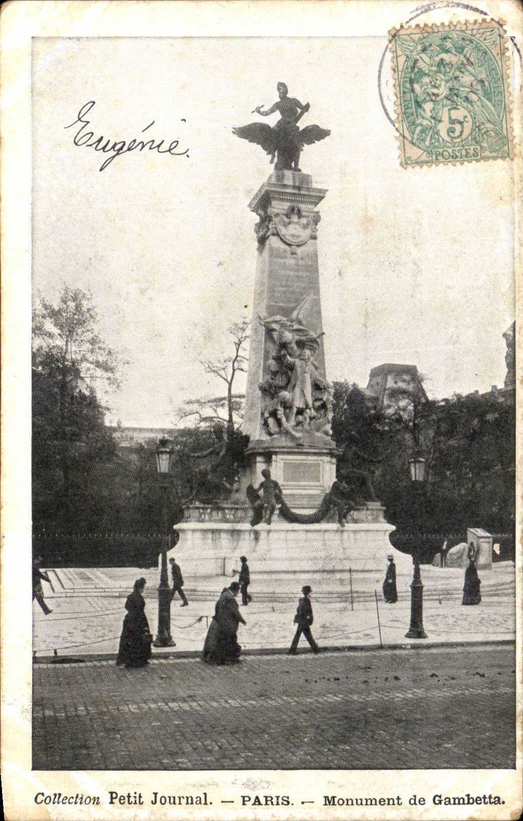 Paris CPA Monument de Gambetta