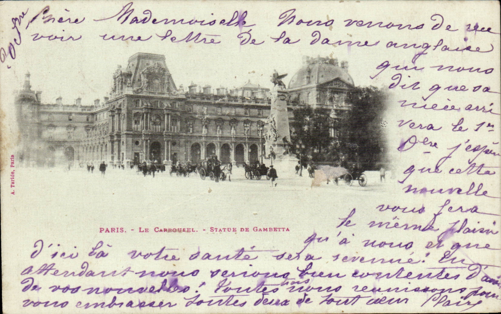 Paris CPA Carrousel Statue de Gambetta