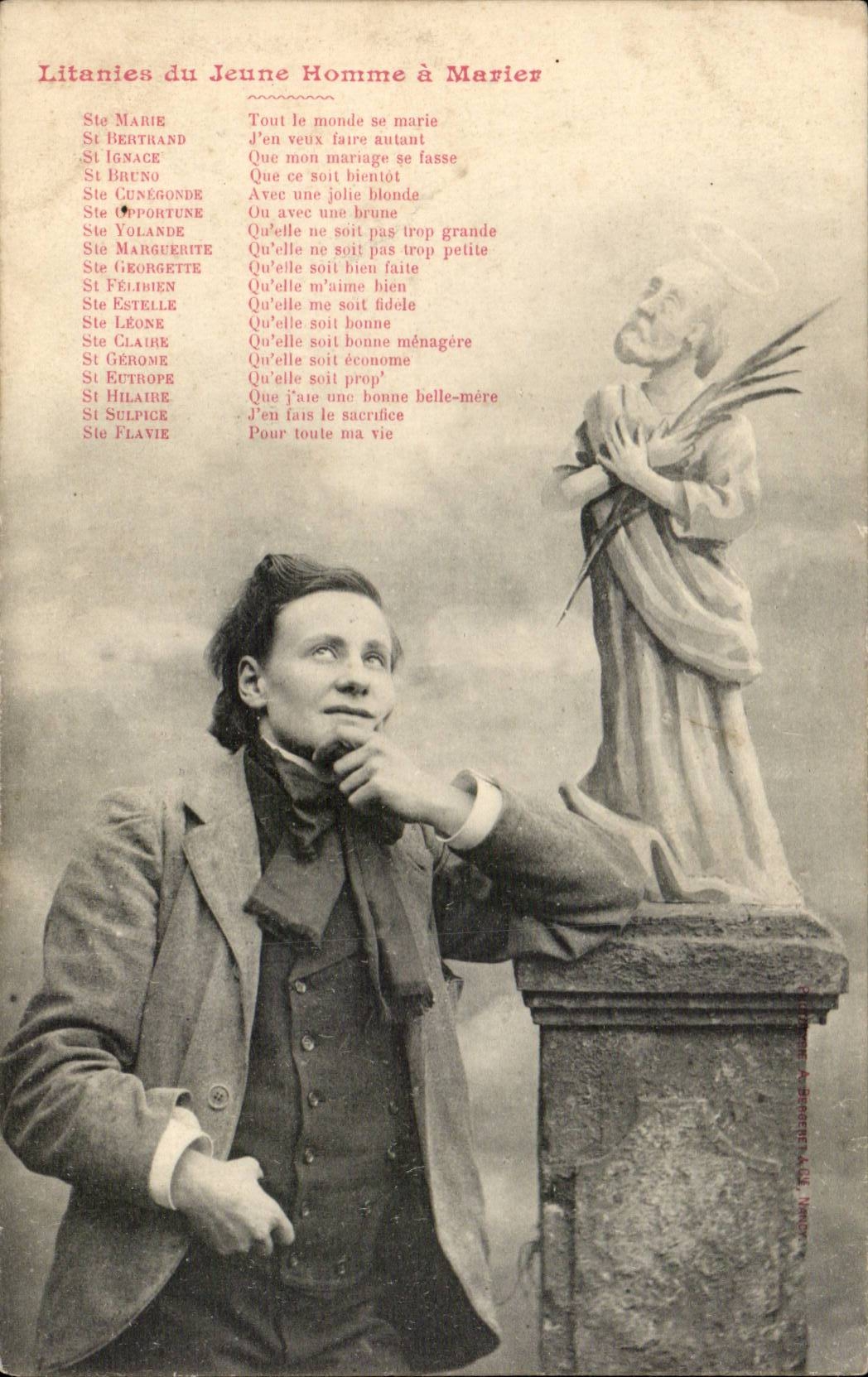 CPA Fantasy Litanies of the young man has to marry