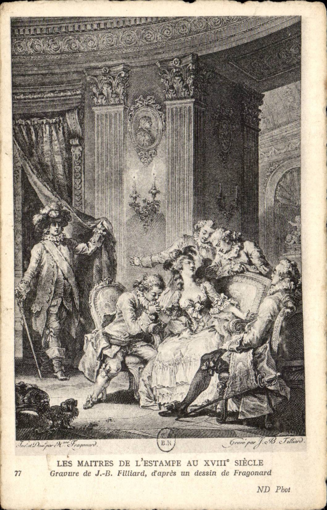 CPA Les maitres de l'estampe au 18eme Filliard Fragonard