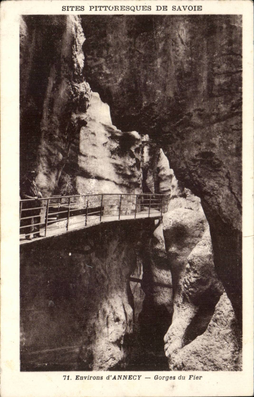 CPA Surroundings of Annecy Falls of Trusting