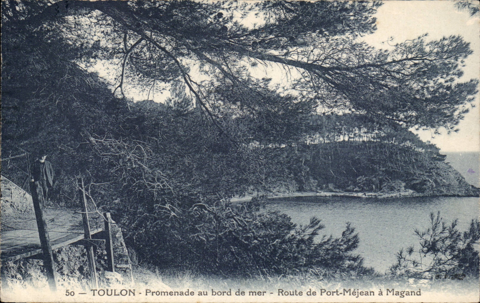 CPA Toulon walk at the edge of sea Route of Mejean Port has Magand