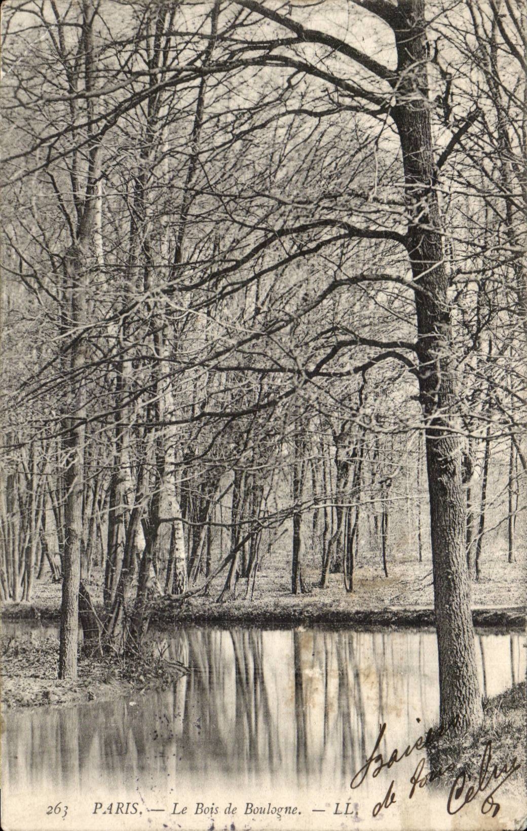 Paris CPA Le lac de Boulogne
