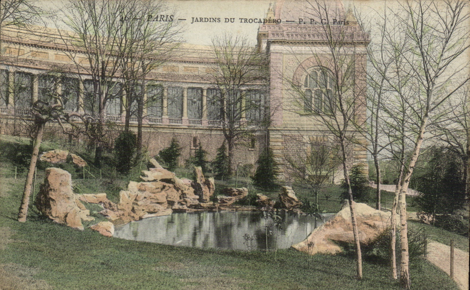 Paris CPA Trocadero Gardens