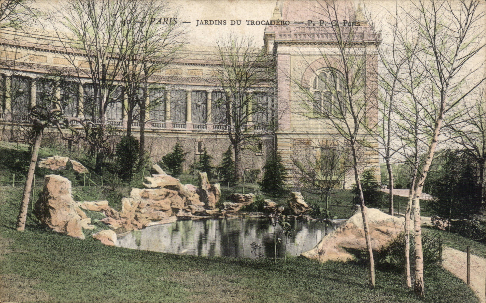 Paris CPA Trocadero Gardens