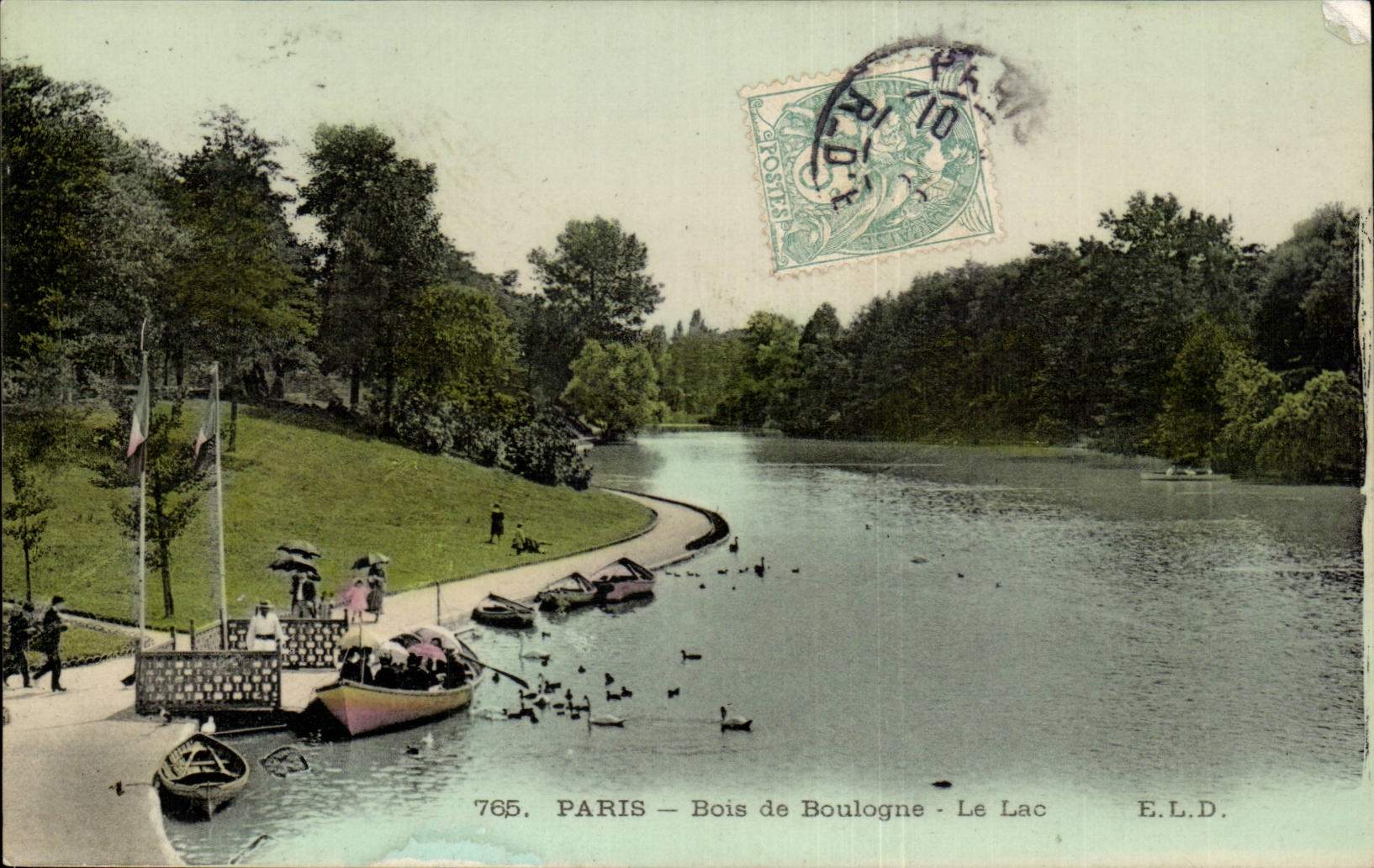 Paris CPA Bois de boulogne Le lac