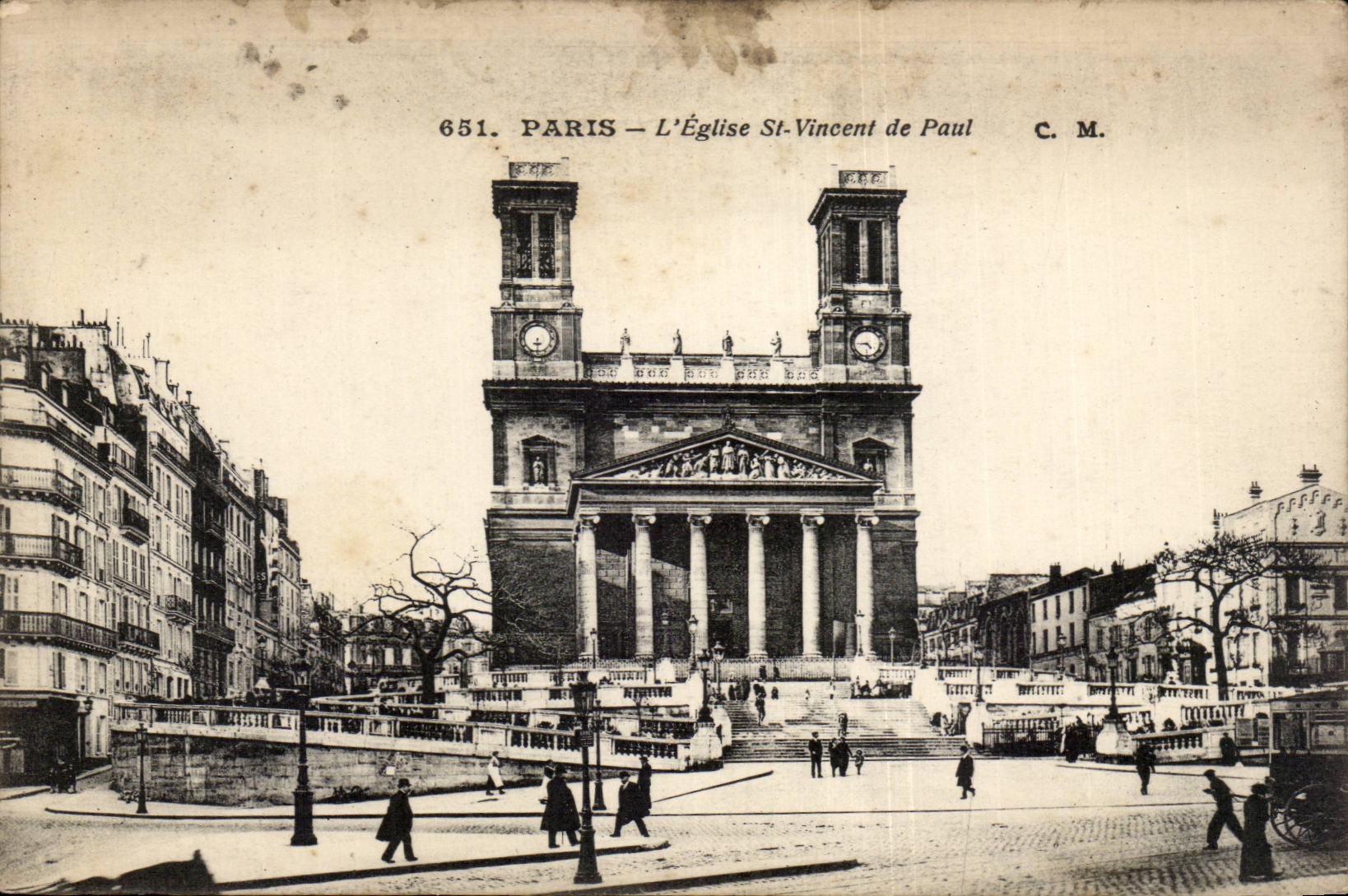 Paris CPA Church St Vincent of Paul