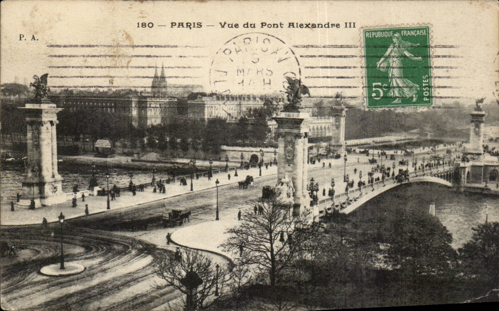 Paris CPA Seen of the bridge Alexandre III