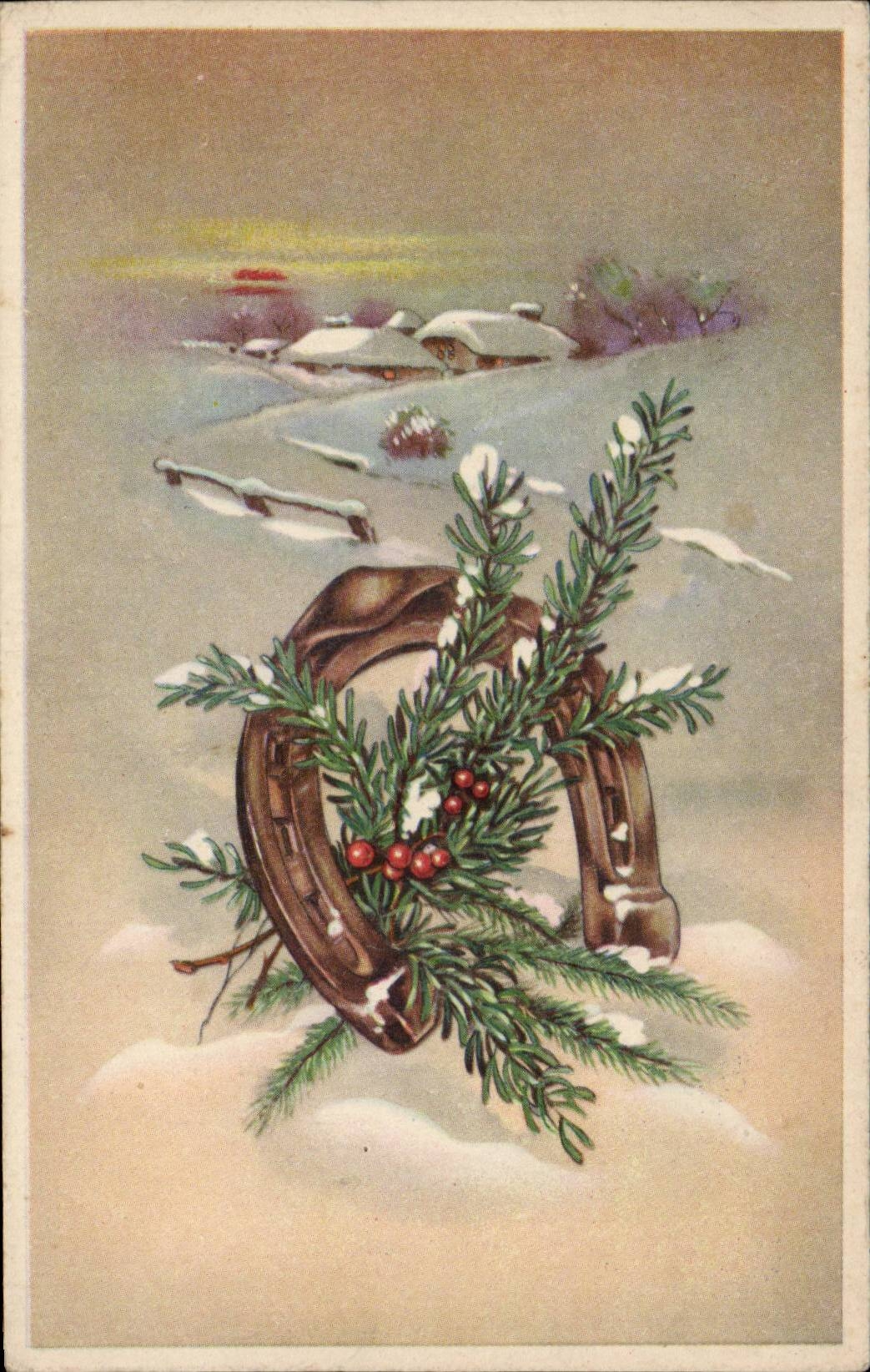 CPA Fantasy Flowers Horseshoe