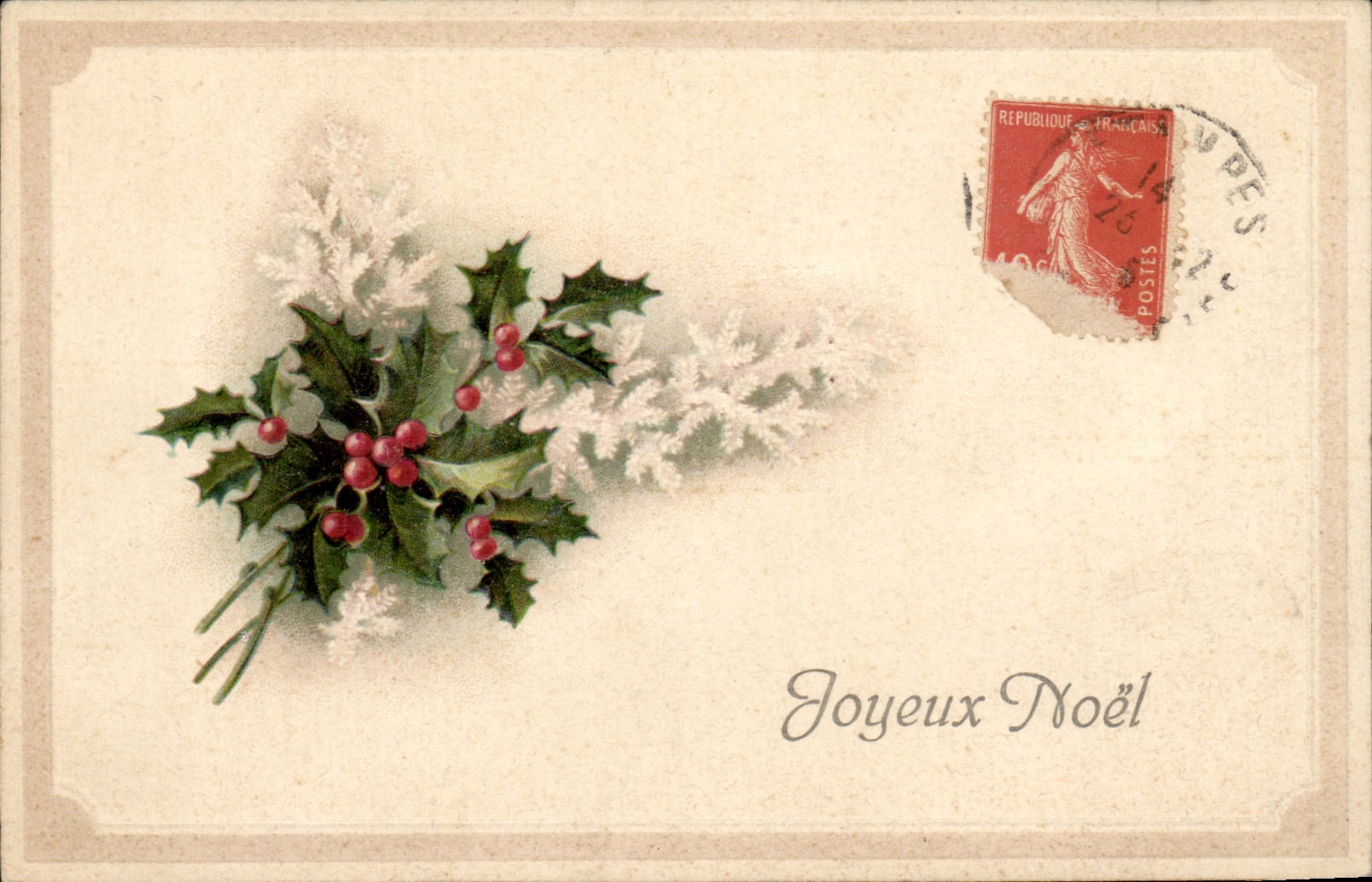 CPA Fantasy Flowers Merry Christmas Christmas