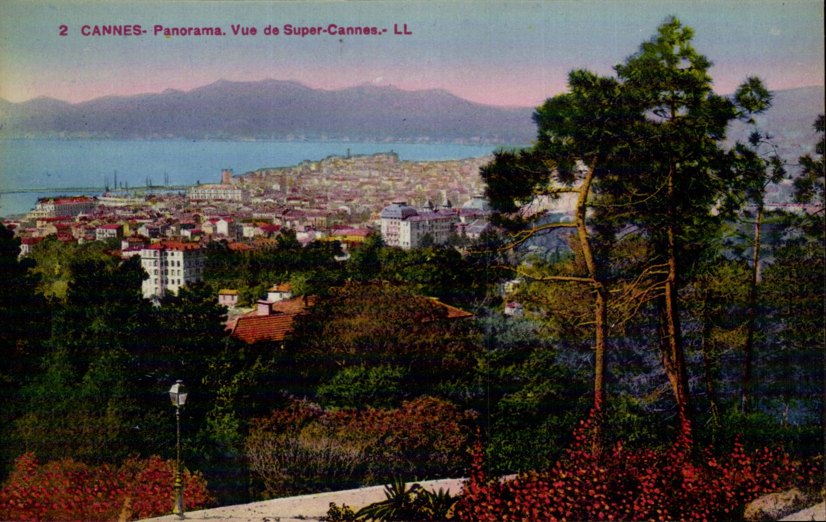 Cannes CPA Panorama Seen of Super Cannes