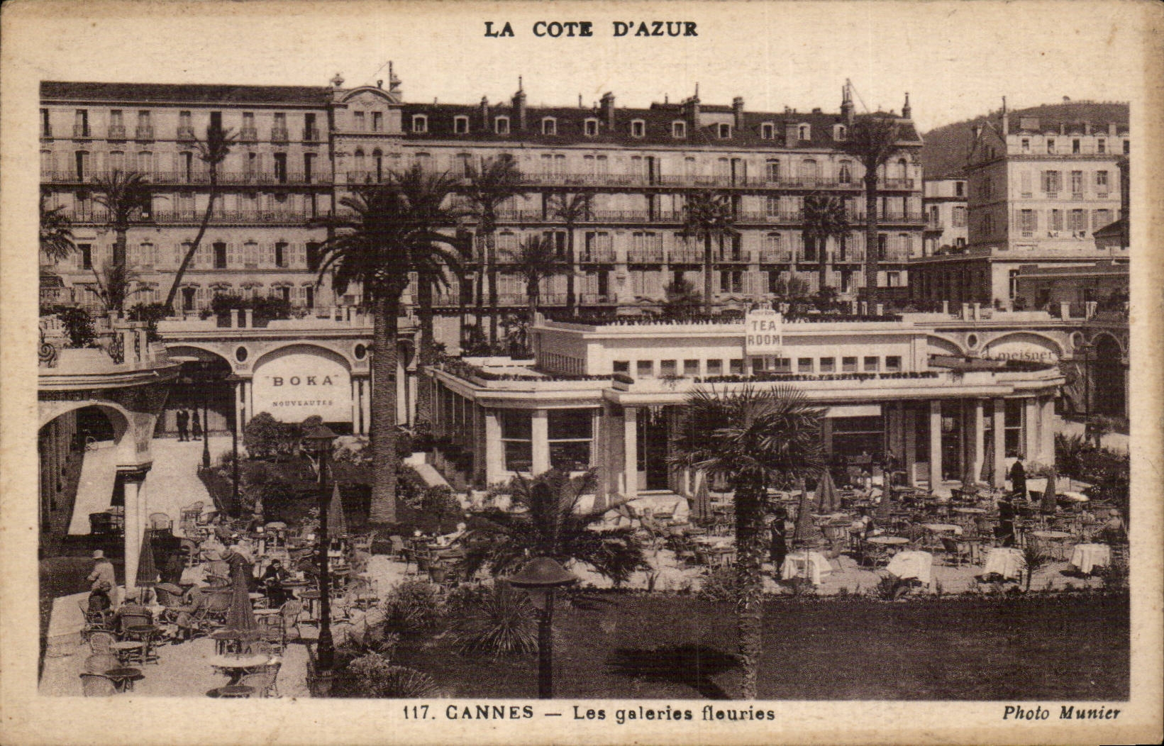 Cannes CPA flowered galleries