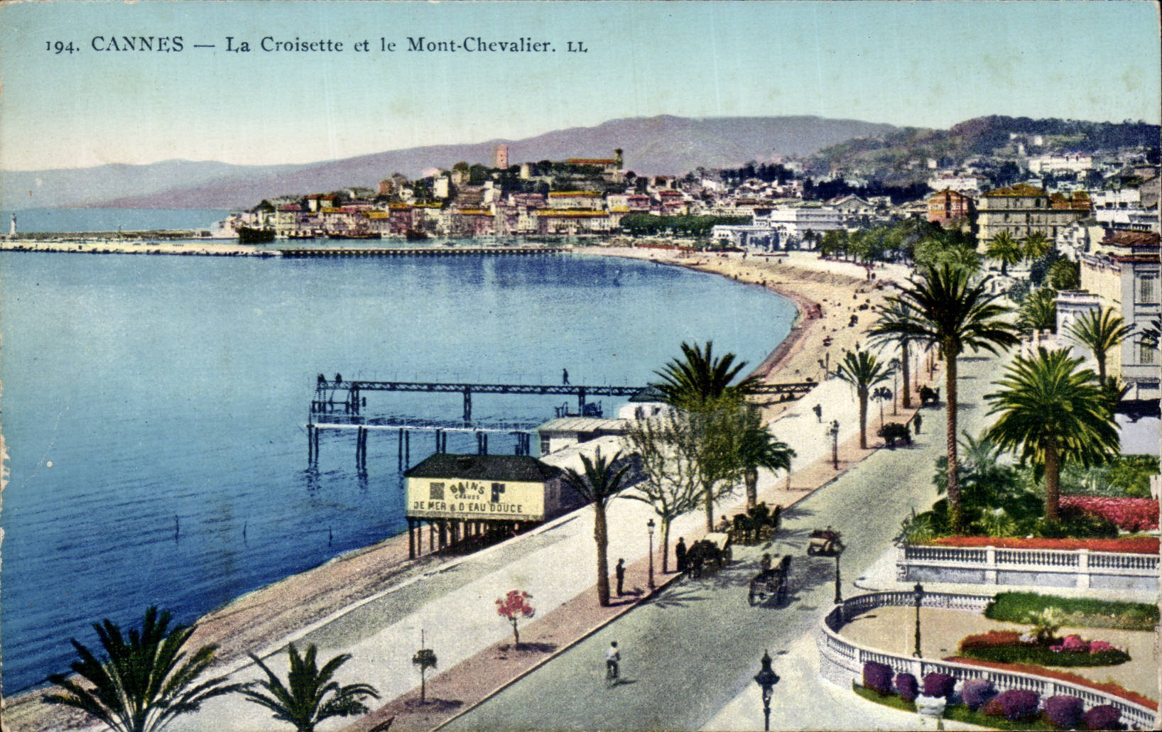 Cannes CPA the small cross and the Mount Knight