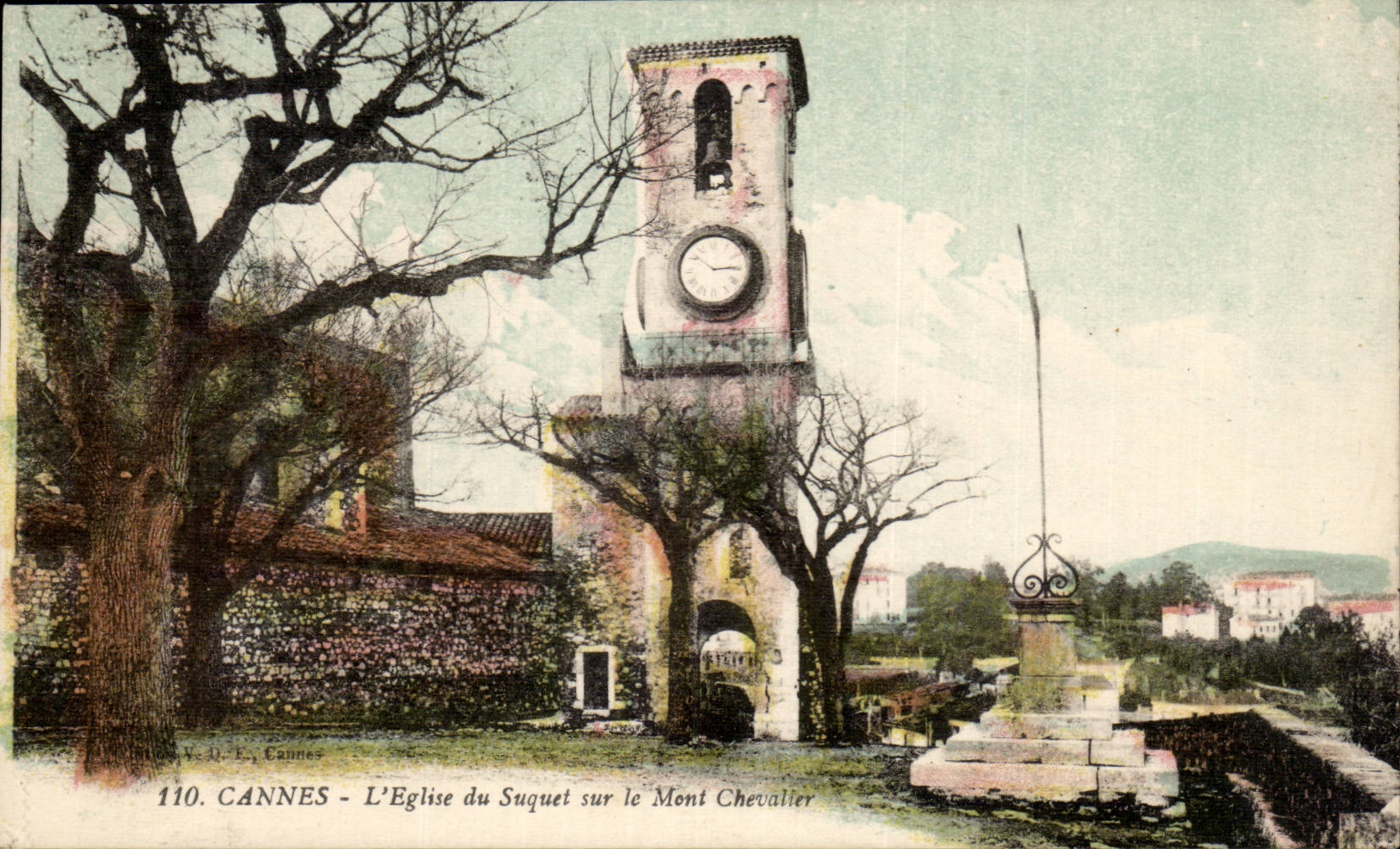 Cannes CPA the church of Suquet on the Mount Knight