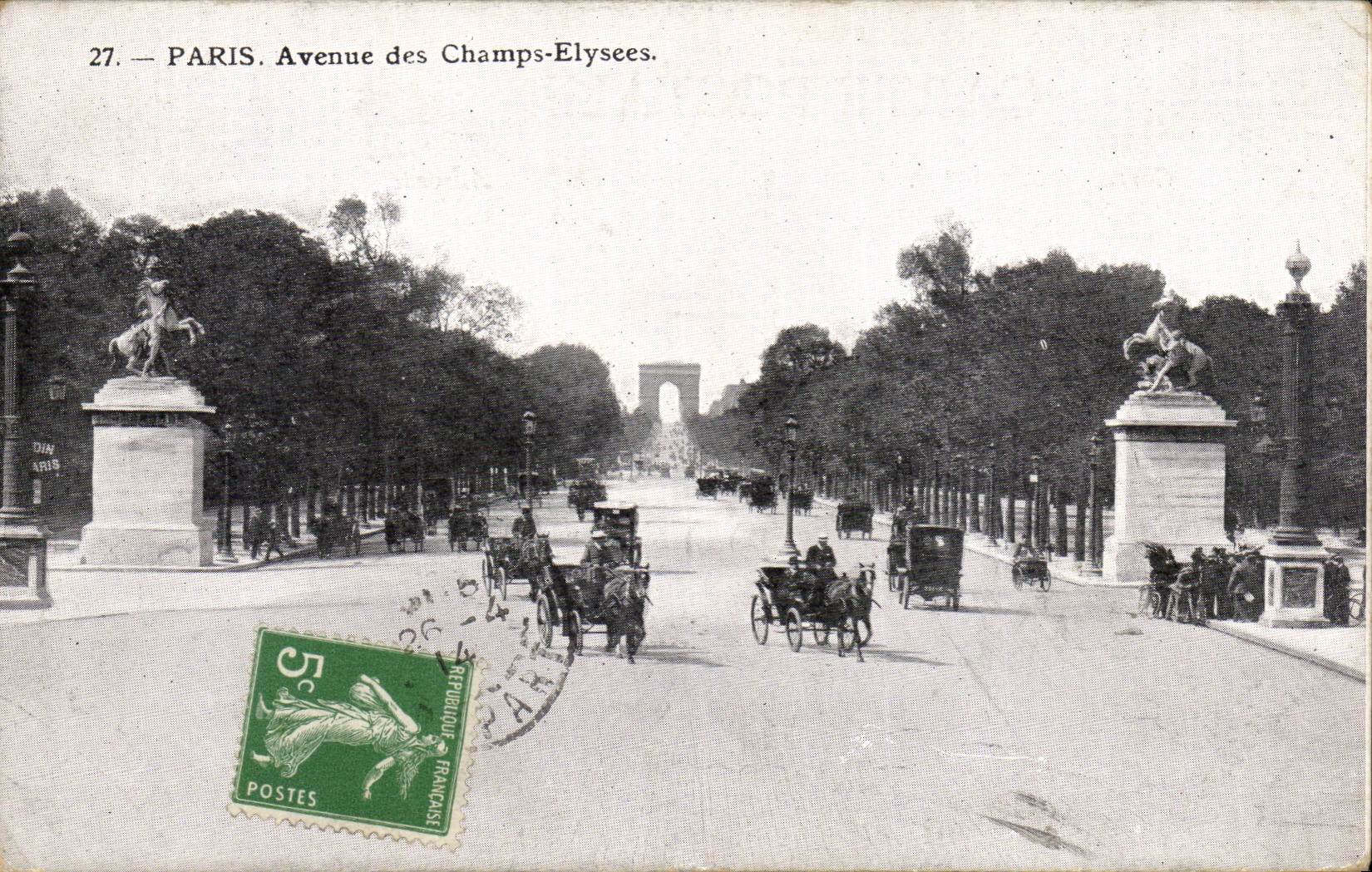 Paris CPA das vom Champs Elysees auftrat