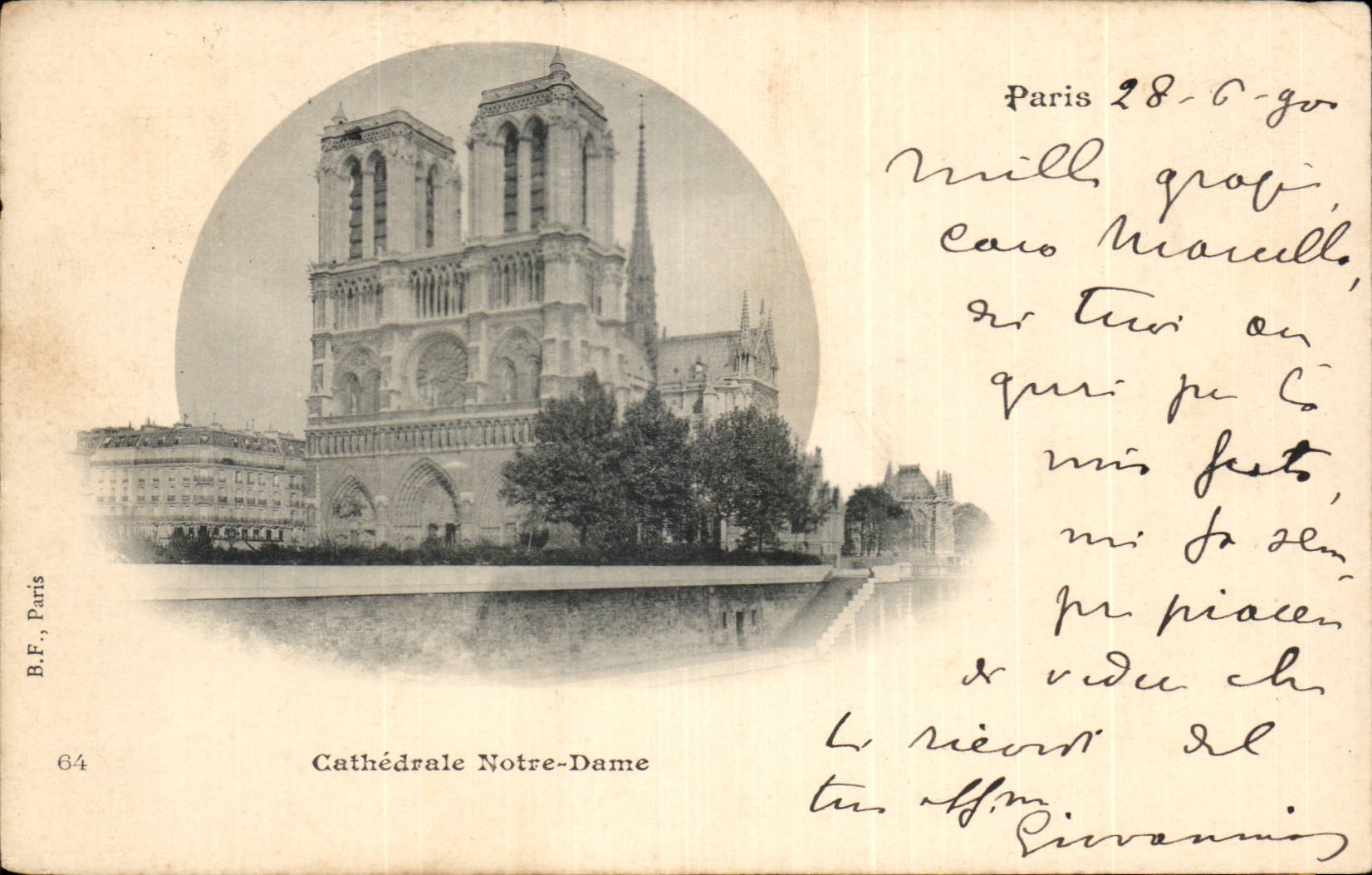 Paris cPA CAthedrale Notre Dame