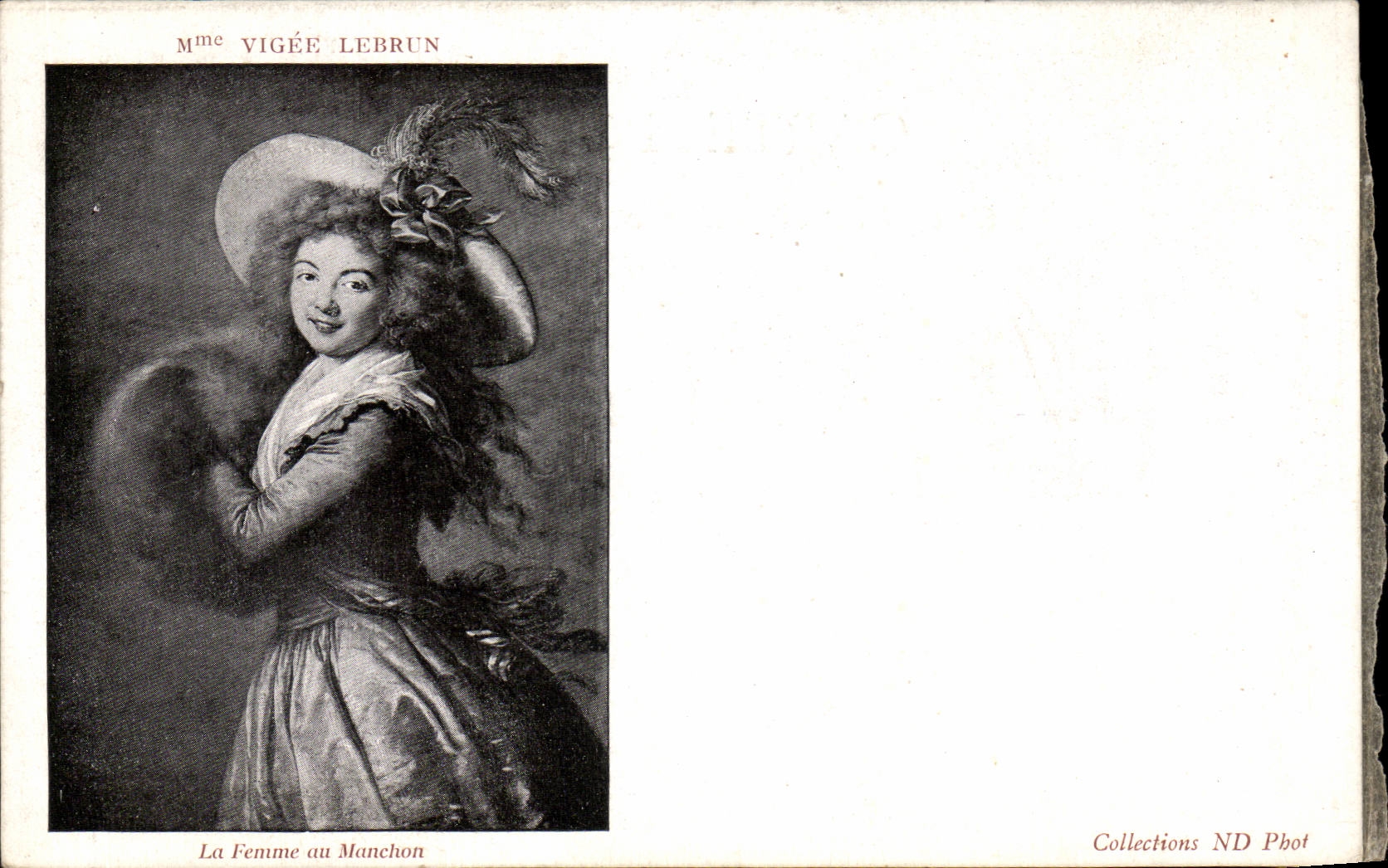 CPA Fantaisie Mme Vigee LeBrun Femme