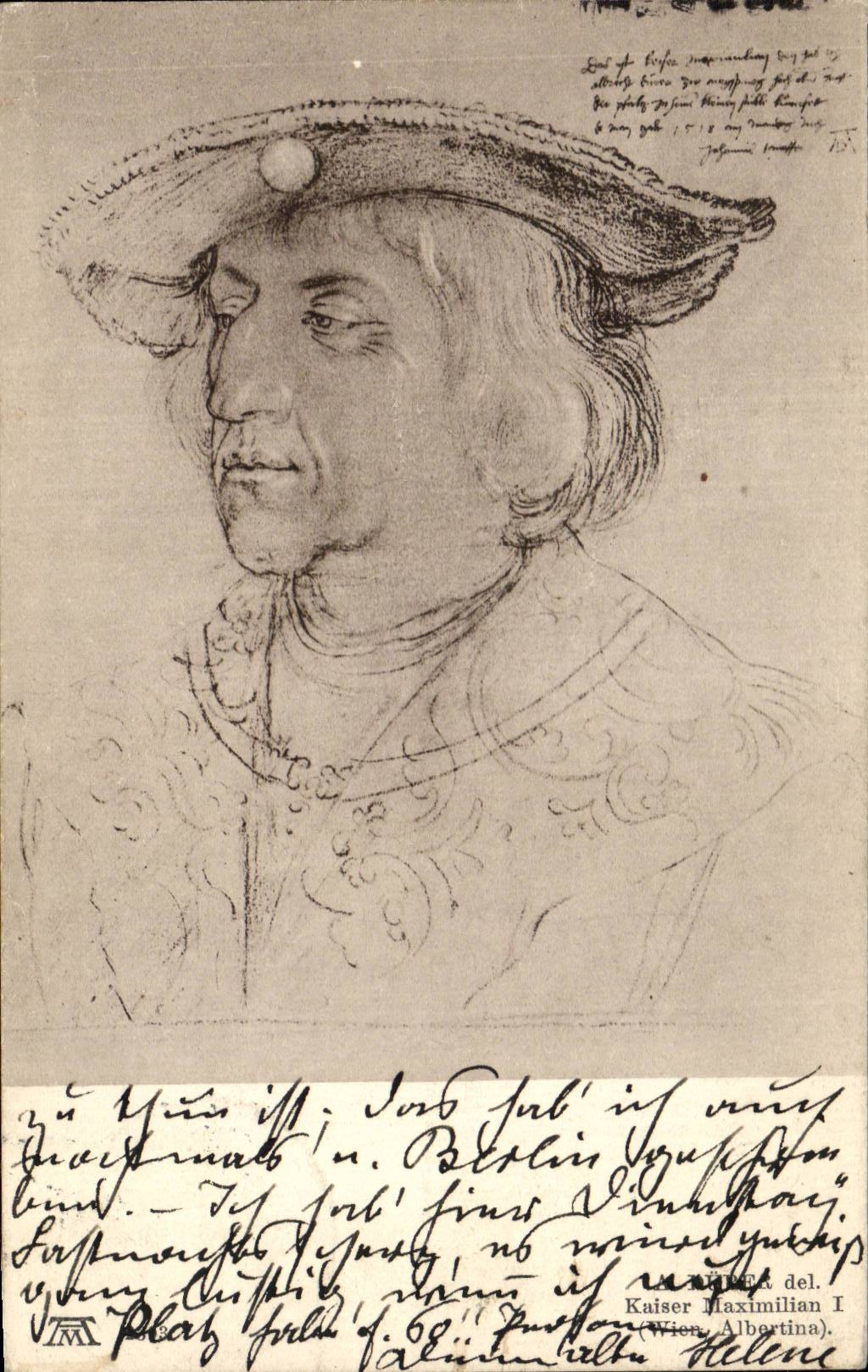 CPA Fantaisie Da¼rer Kaiser Maximilian I