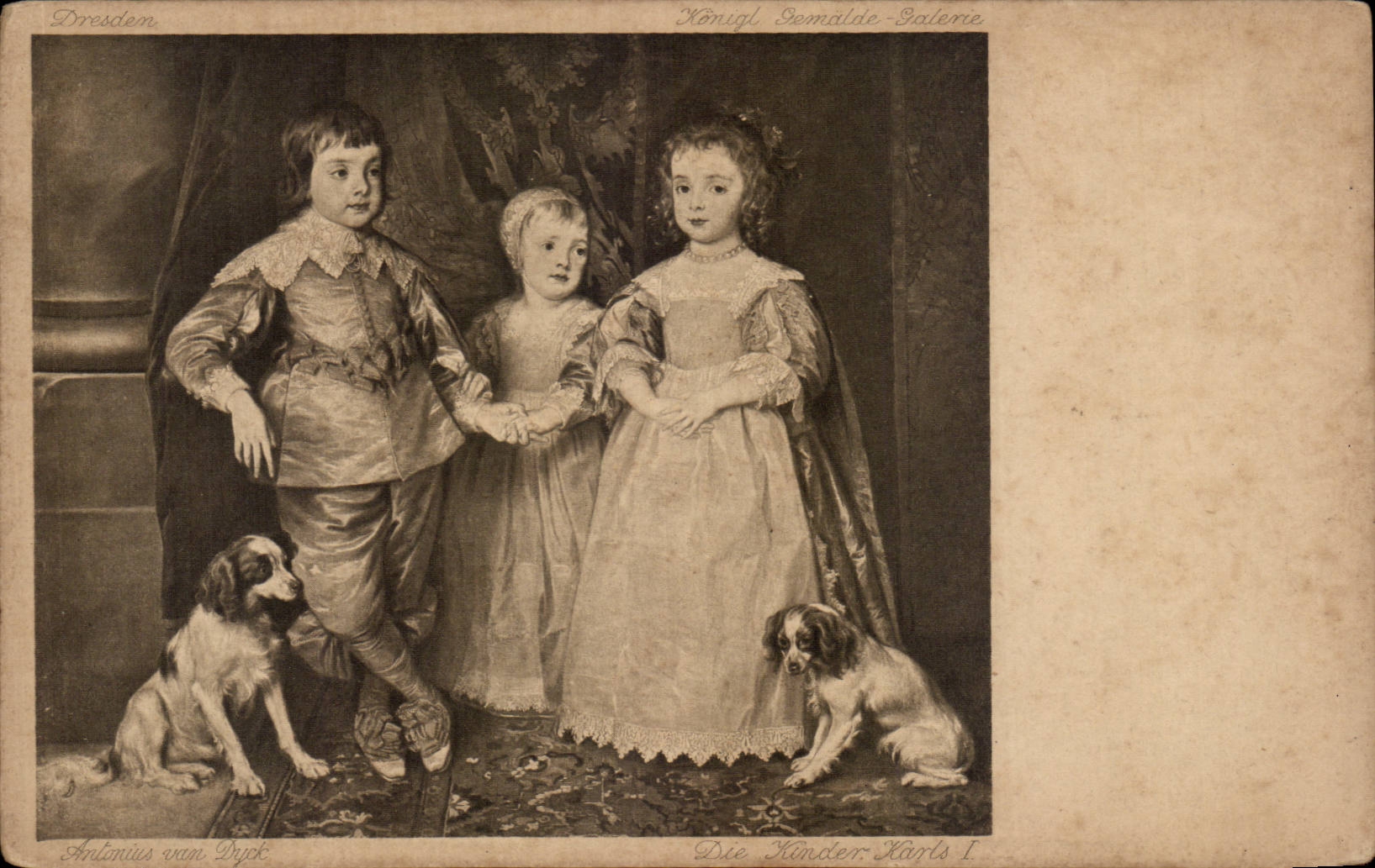 CPA Fantaisie Antonius Van Dyck Chien Dog